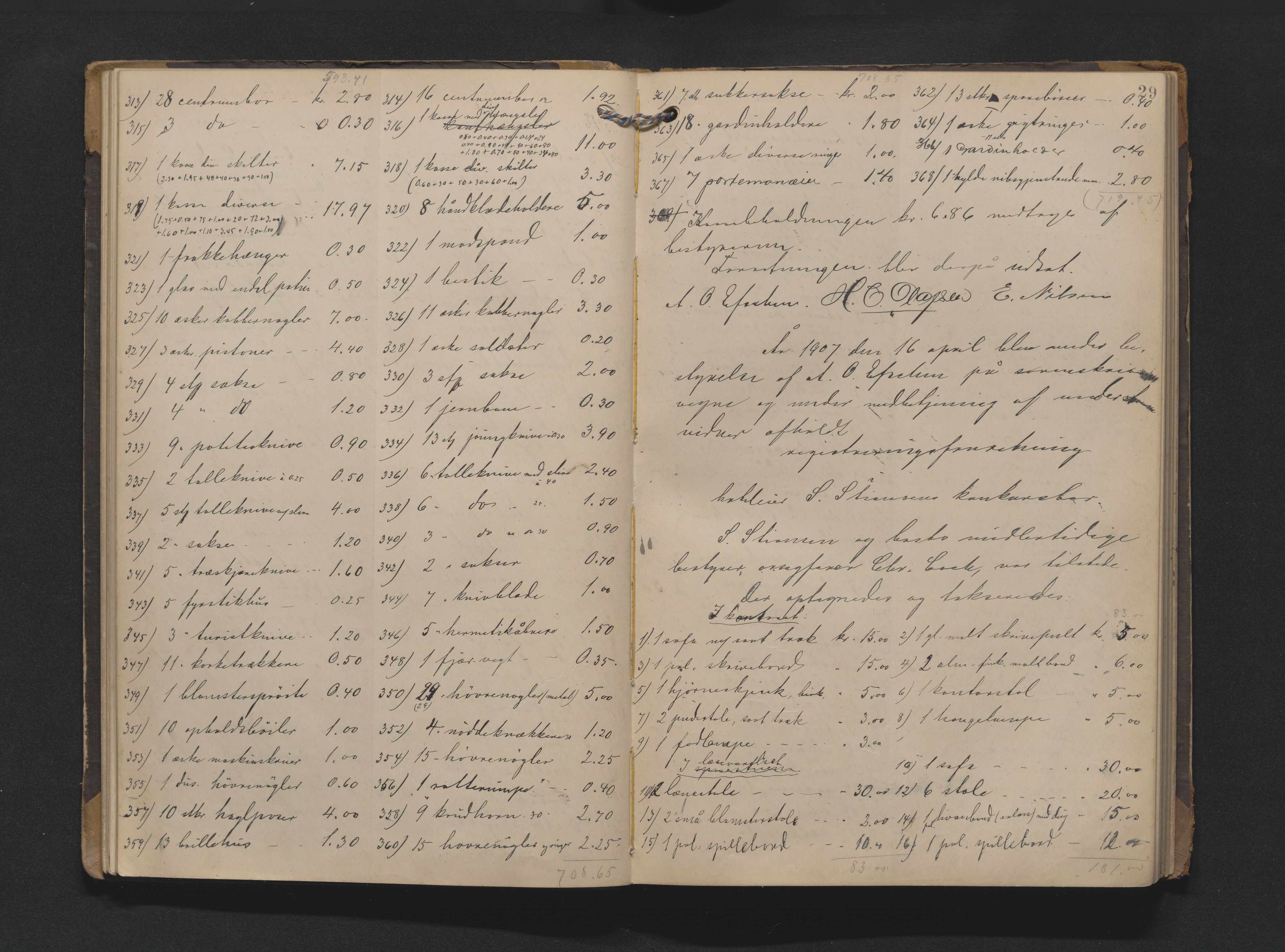 Bamble sorenskriveri, AV/SAKO-A-214/H/Hb/Hbb/Hbbe/L0001: Skifteregisreringsprotokoll, 1903-1929, p. 28b-29a