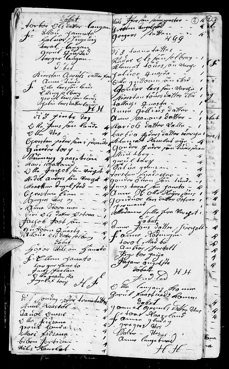 Holt sokneprestkontor, SAK/1111-0021/F/Fb/L0004: Parish register (copy) no. B 4, 1730-1746, p. 2