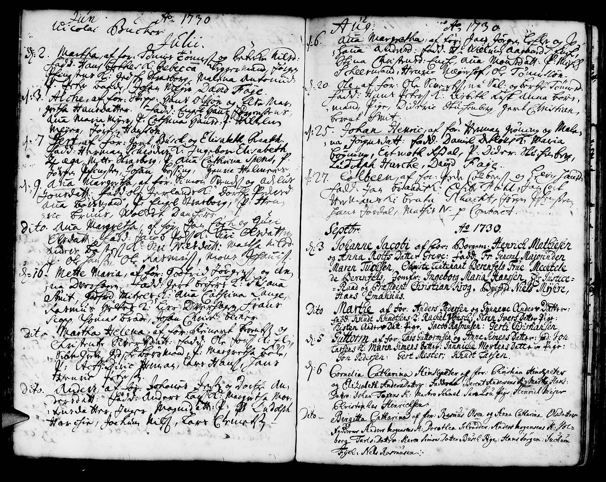 Korskirken sokneprestembete, SAB/A-76101/H/Haa/L0004: Parish register (official) no. A 4, 1720-1750, p. 96