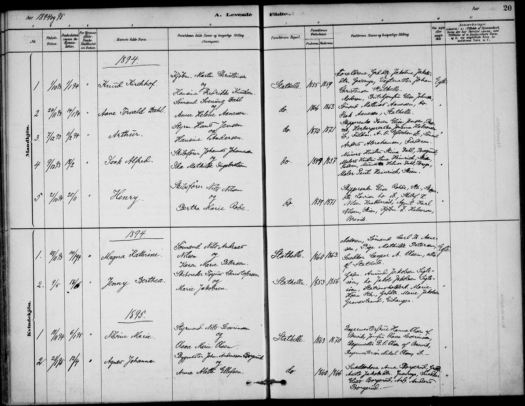 Bamble kirkebøker, AV/SAKO-A-253/G/Gb/L0001: Parish register (copy) no. II 1, 1878-1900, p. 20