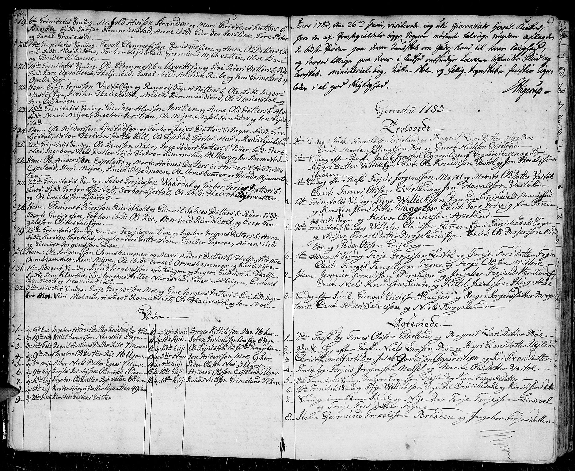 Gjerstad sokneprestkontor, SAK/1111-0014/F/Fa/Faa/L0003: Parish register (official) no. A 3, 1780-1815, p. 9