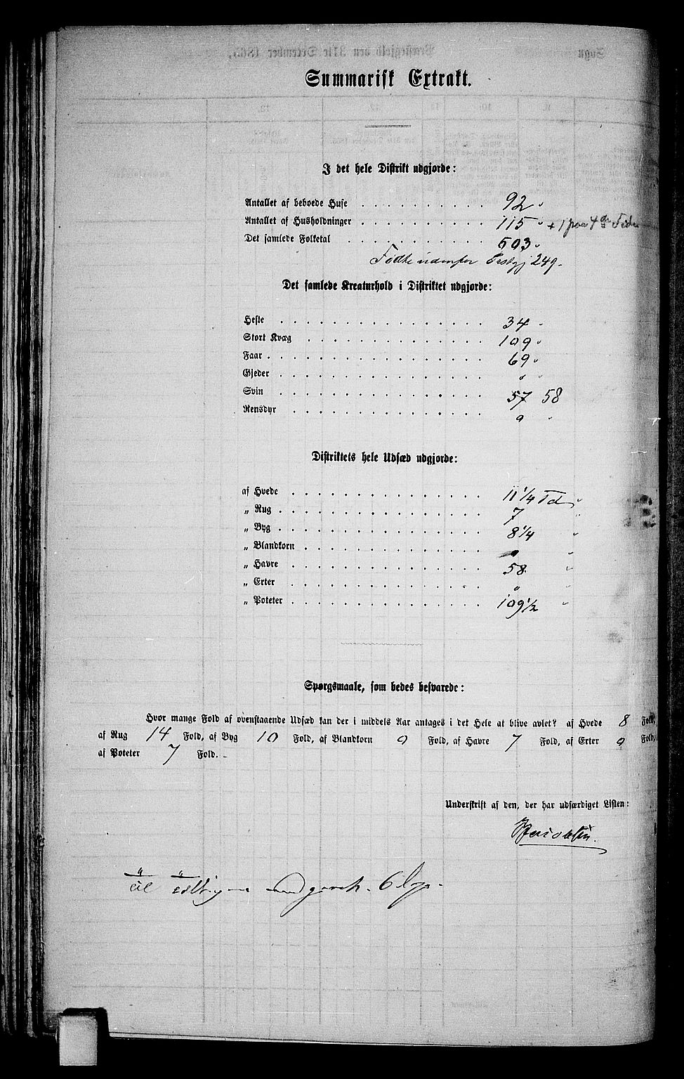 RA, 1865 census for Solum, 1865, p. 69