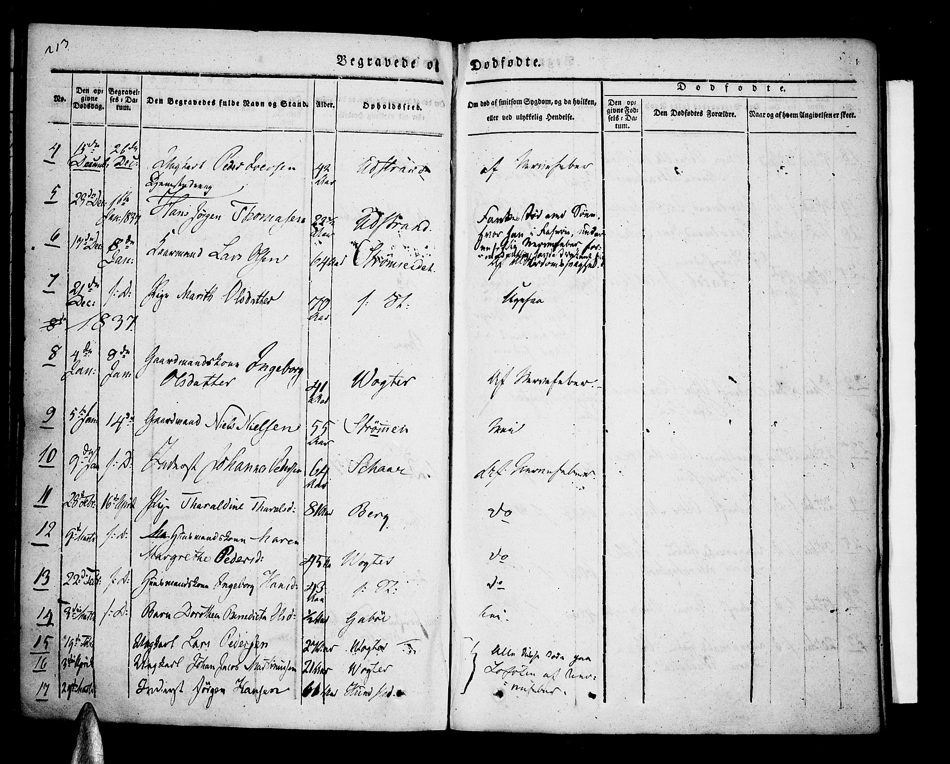 Kvæfjord sokneprestkontor, SATØ/S-1323/G/Ga/Gaa/L0003kirke: Parish register (official) no. 3, 1830-1857, p. 213