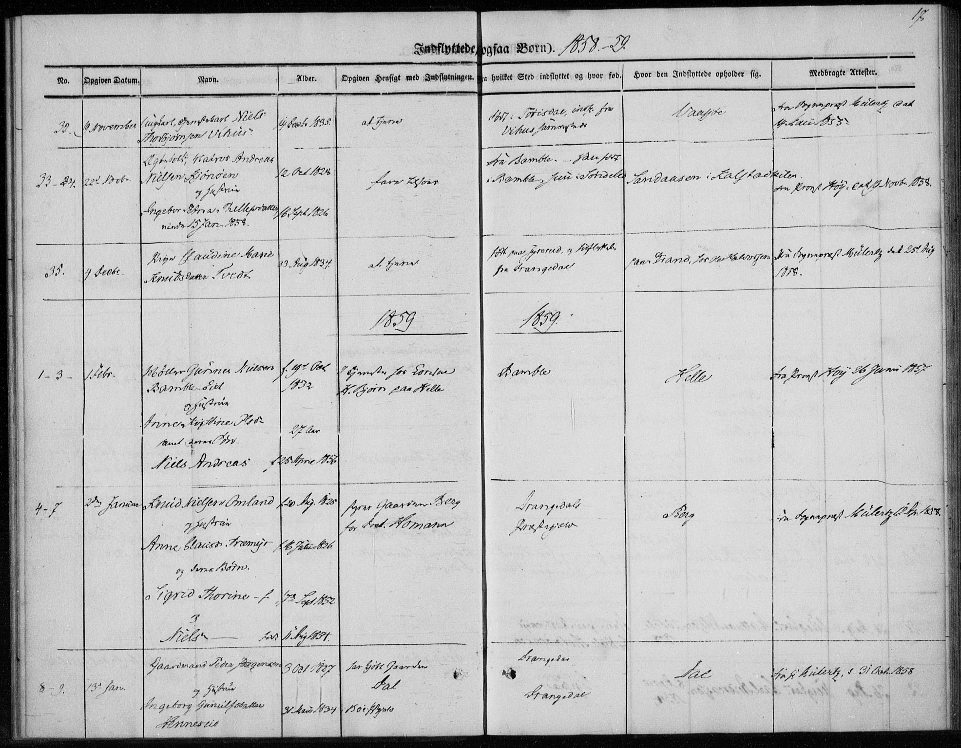 Sannidal kirkebøker, SAKO/A-296/F/Fa/L0013: Parish register (official) no. 13, 1854-1873, p. 17