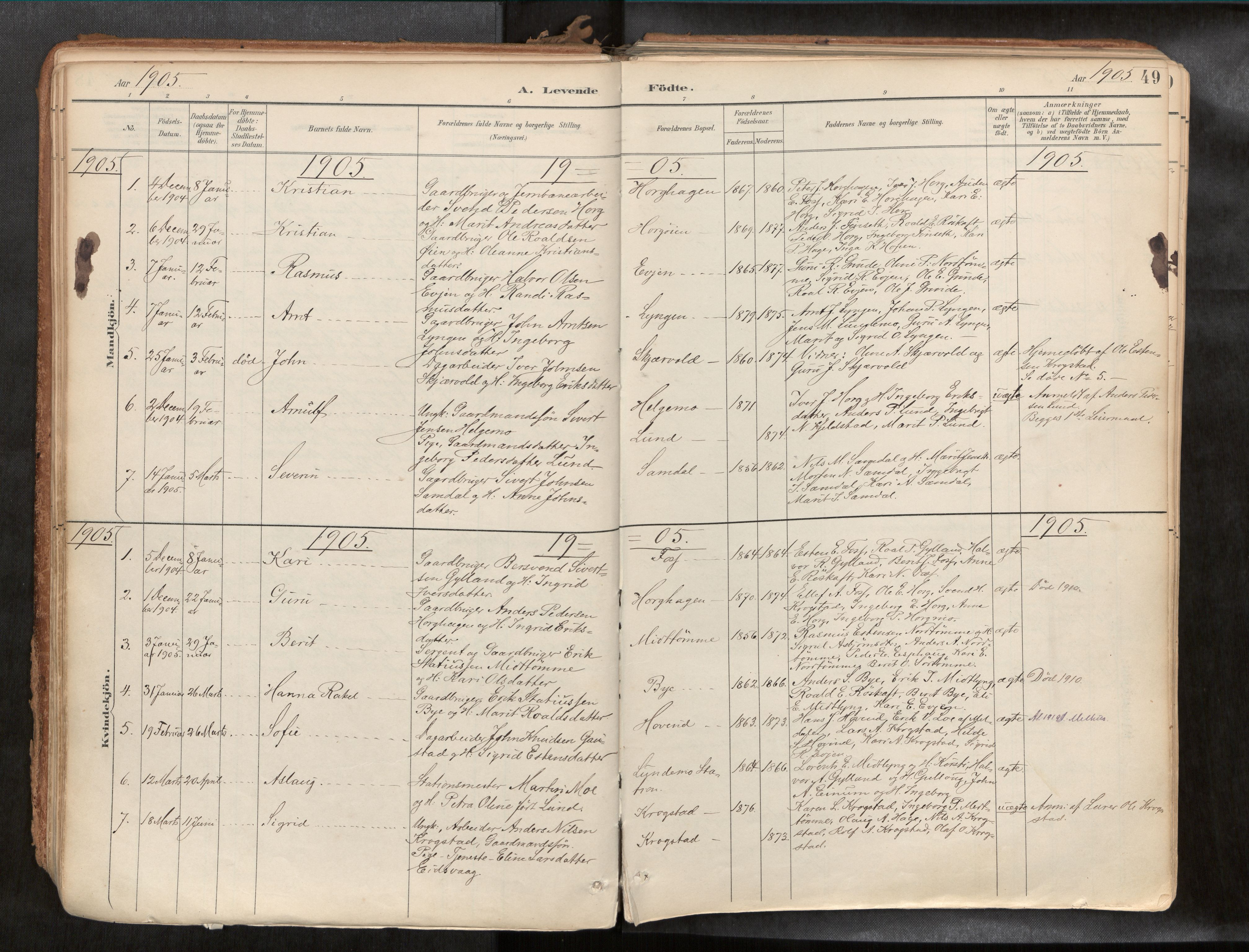 Ministerialprotokoller, klokkerbøker og fødselsregistre - Sør-Trøndelag, SAT/A-1456/692/L1105b: Parish register (official) no. 692A06, 1891-1934, p. 49