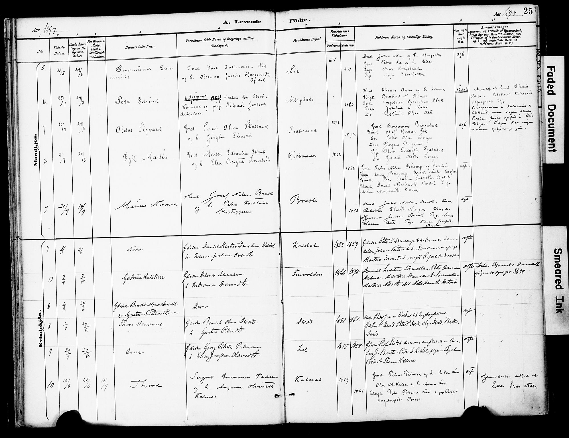 Ministerialprotokoller, klokkerbøker og fødselsregistre - Nord-Trøndelag, SAT/A-1458/742/L0409: Parish register (official) no. 742A02, 1891-1905, p. 25