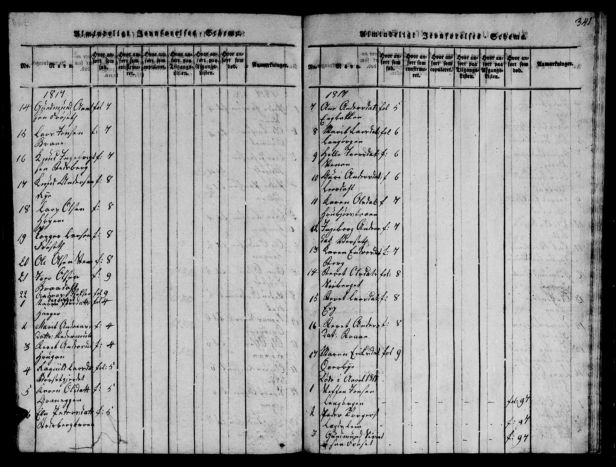 Ministerialprotokoller, klokkerbøker og fødselsregistre - Sør-Trøndelag, SAT/A-1456/612/L0385: Parish register (copy) no. 612C01, 1816-1845, p. 341
