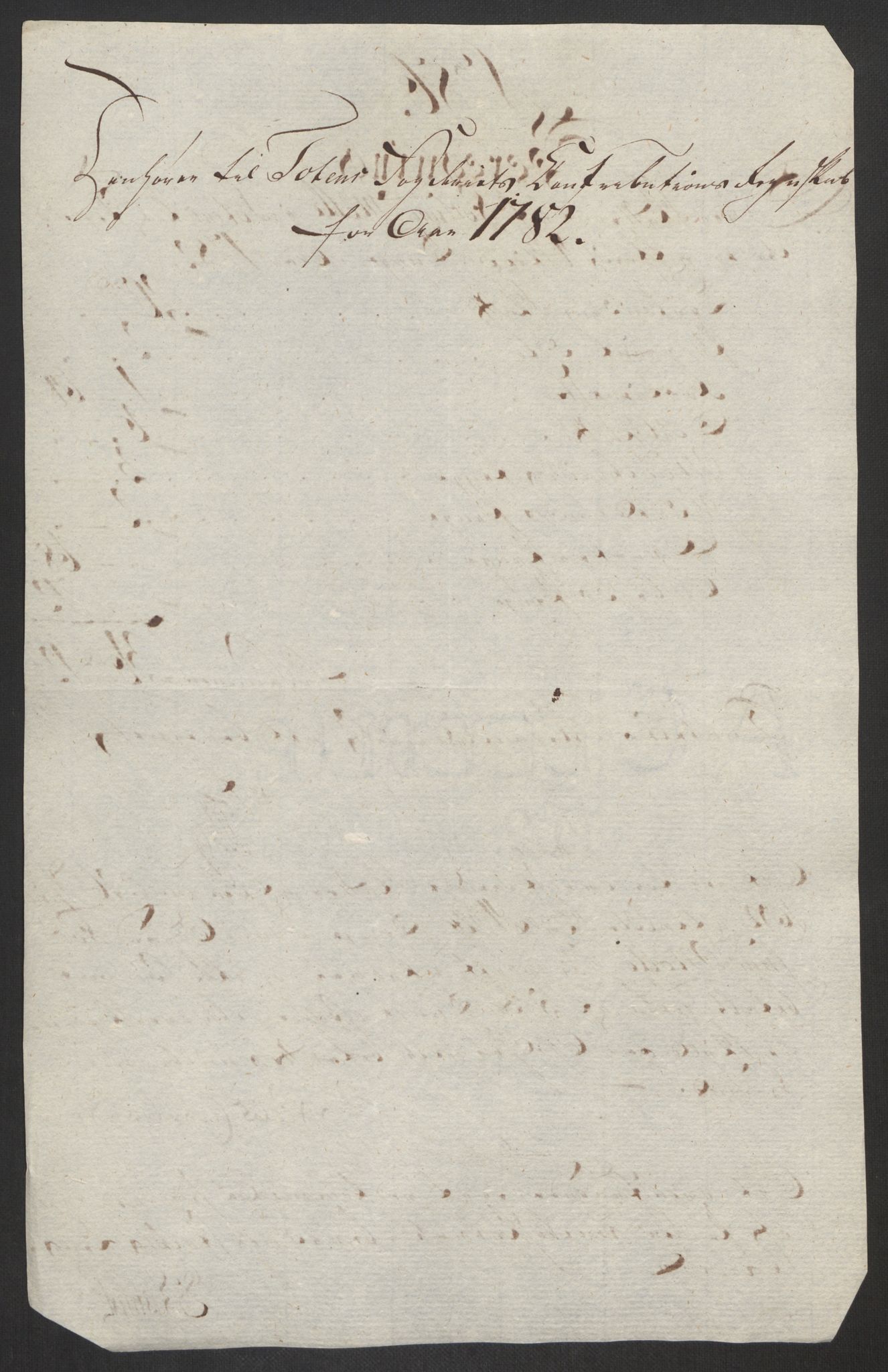 Rentekammeret inntil 1814, Reviderte regnskaper, Fogderegnskap, AV/RA-EA-4092/R19/L1369: Fogderegnskap Toten, Hadeland og Vardal, 1782, p. 282