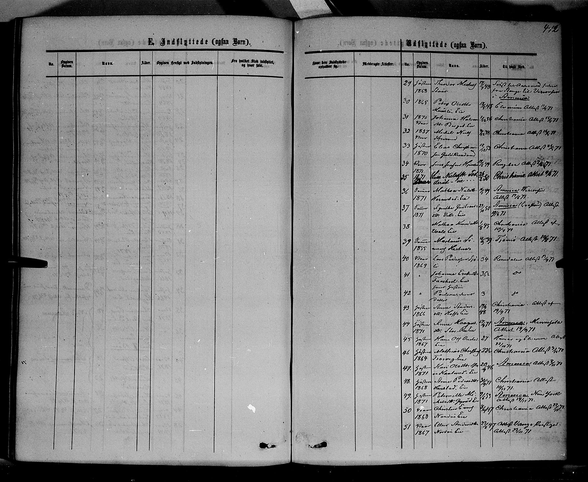 Stange prestekontor, SAH/PREST-002/K/L0013: Parish register (official) no. 13, 1862-1879, p. 412