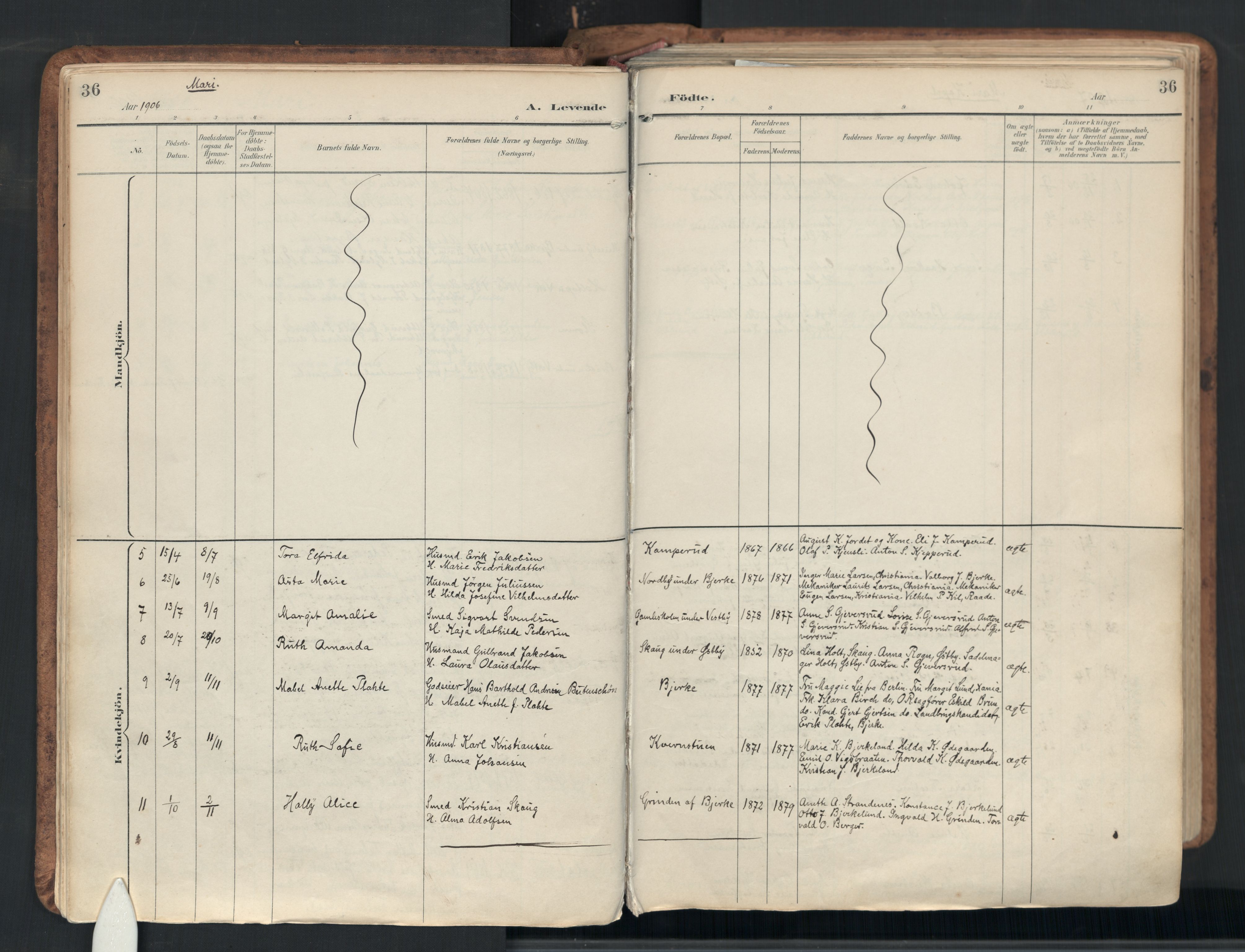 Enebakk prestekontor Kirkebøker, AV/SAO-A-10171c/F/Fb/L0002: Parish register (official) no. II 2, 1891-1959, p. 36