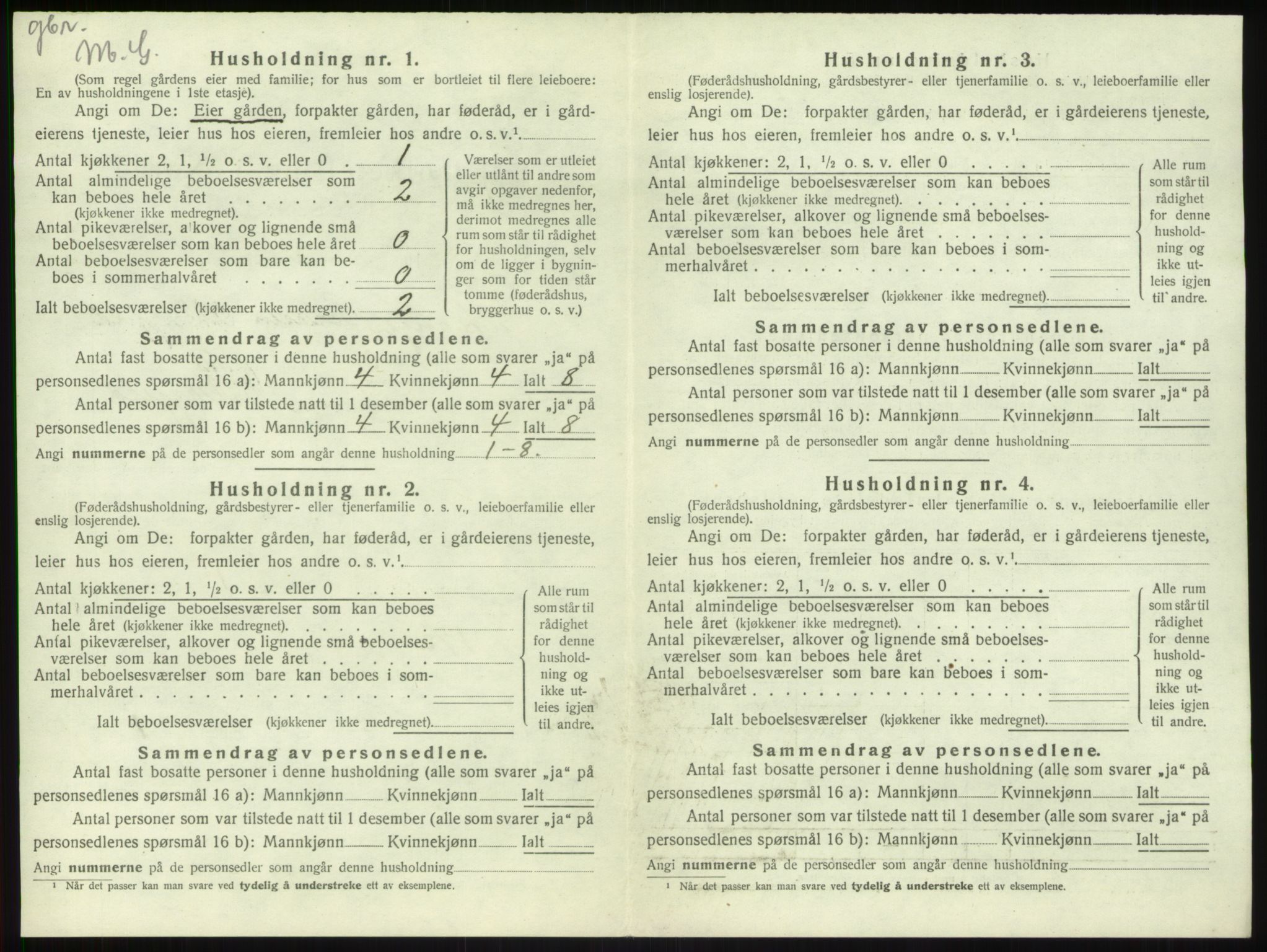 SAB, 1920 census for Leikanger, 1920, p. 692