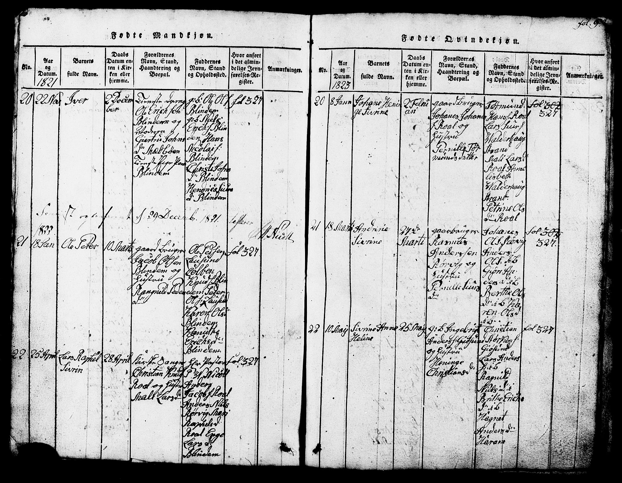 Ministerialprotokoller, klokkerbøker og fødselsregistre - Møre og Romsdal, SAT/A-1454/537/L0520: Parish register (copy) no. 537C01, 1819-1868, p. 9