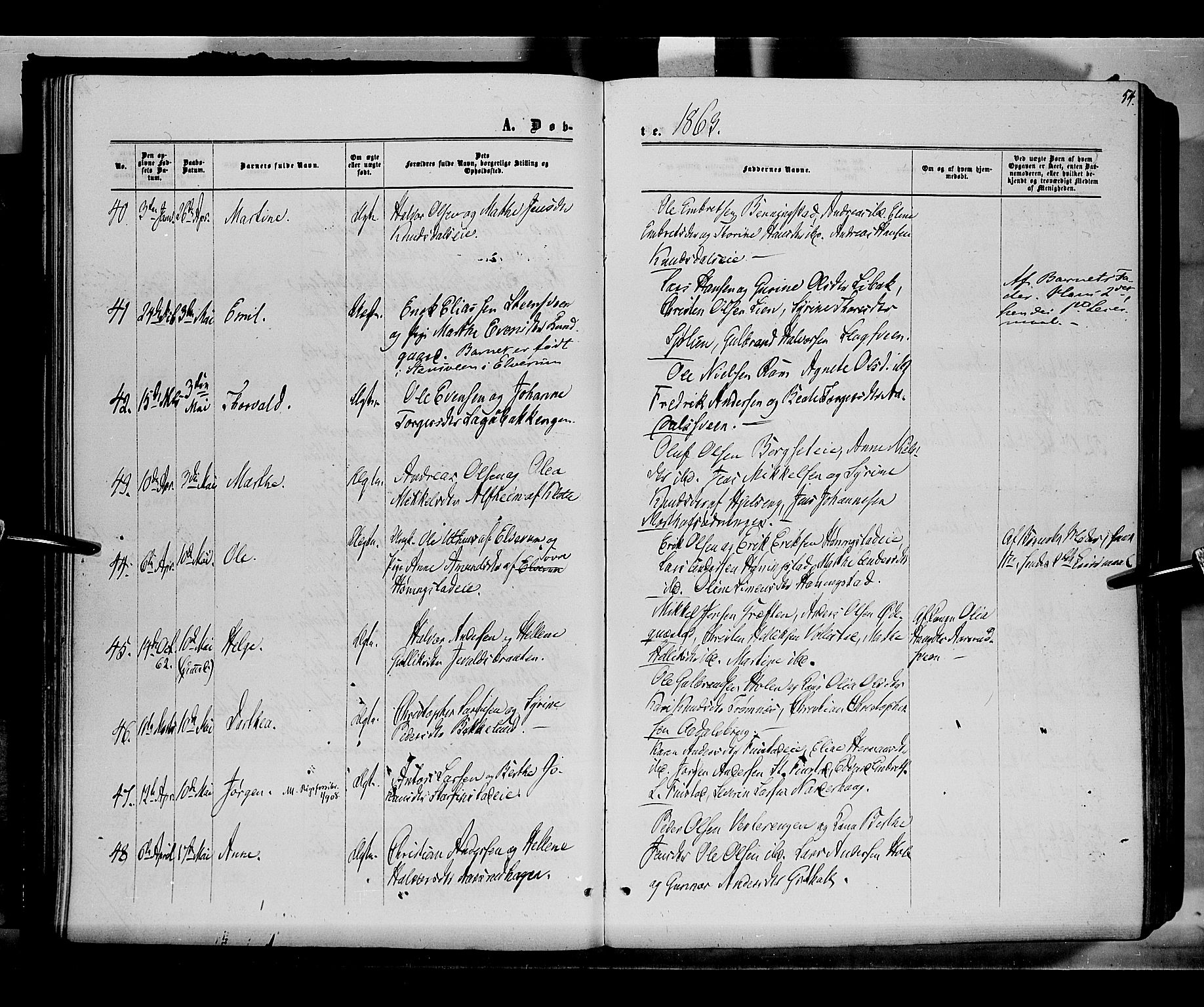 Løten prestekontor, AV/SAH-PREST-022/K/Ka/L0008: Parish register (official) no. 8, 1860-1877, p. 54