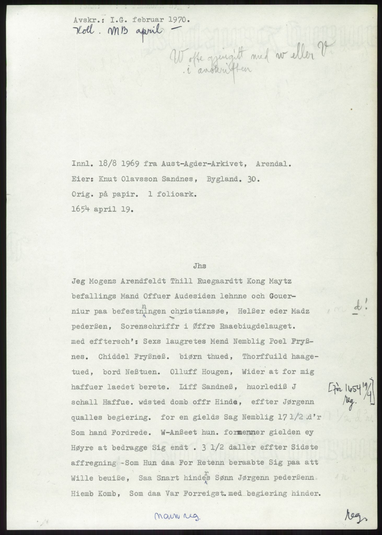 Samlinger til kildeutgivelse, Diplomavskriftsamlingen, AV/RA-EA-4053/H/Ha, p. 1934