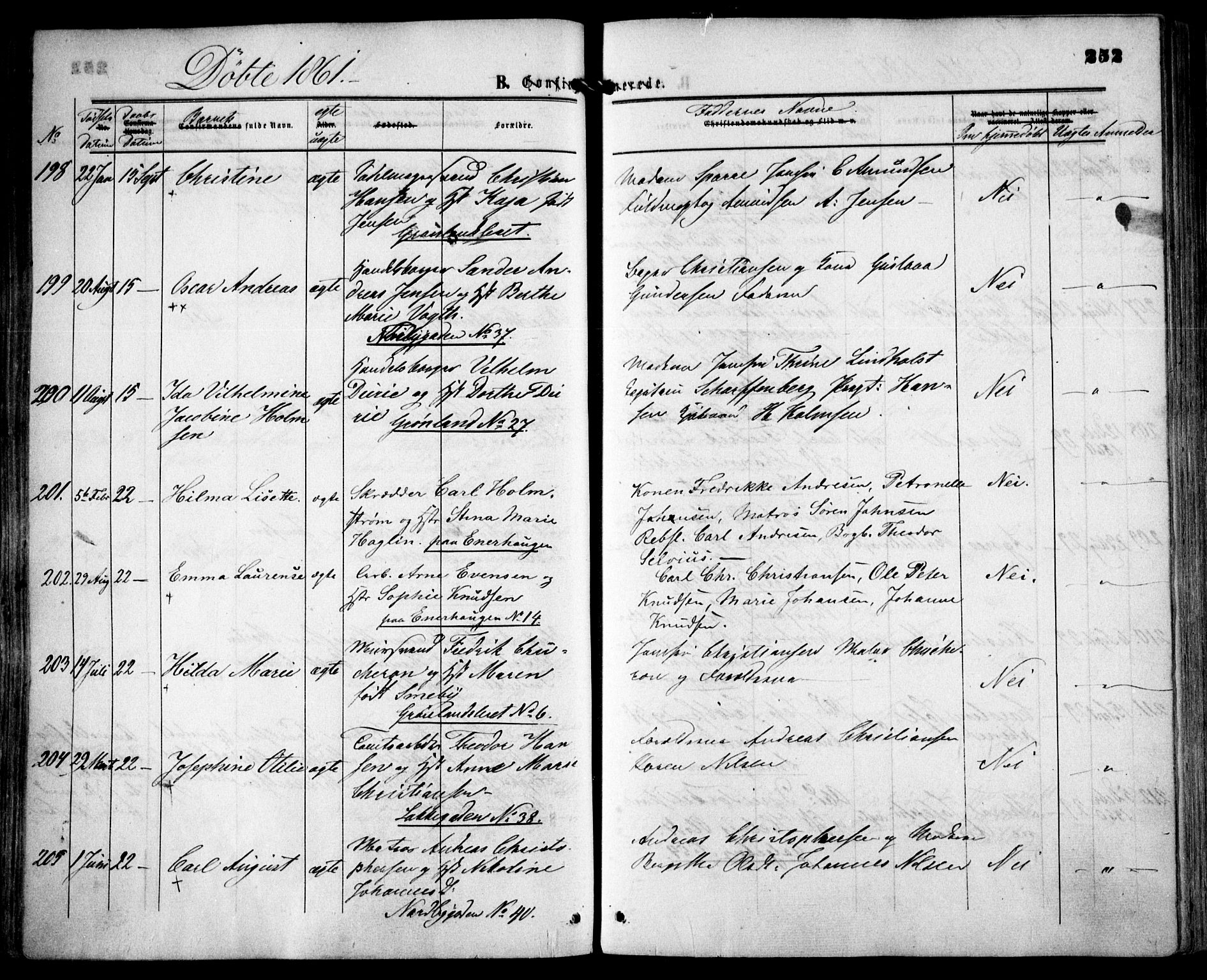 Grønland prestekontor Kirkebøker, AV/SAO-A-10848/F/Fa/L0001: Parish register (official) no. 1, 1859-1861, p. 252