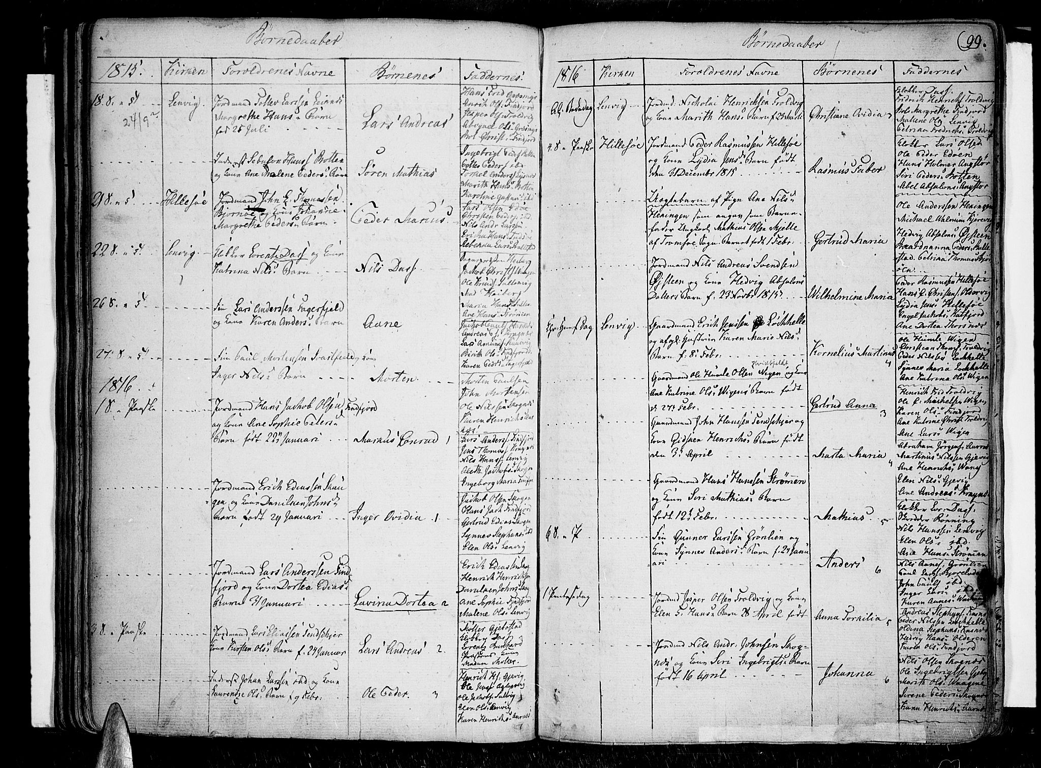 Lenvik sokneprestembete, SATØ/S-1310/H/Ha/Haa/L0002kirke: Parish register (official) no. 2, 1784-1820, p. 99