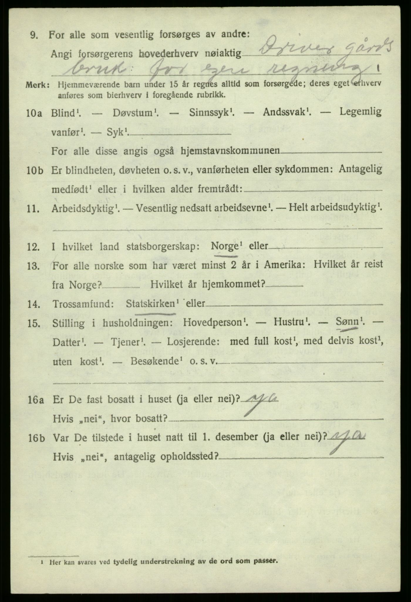 SAB, 1920 census for Samnanger, 1920, p. 1506