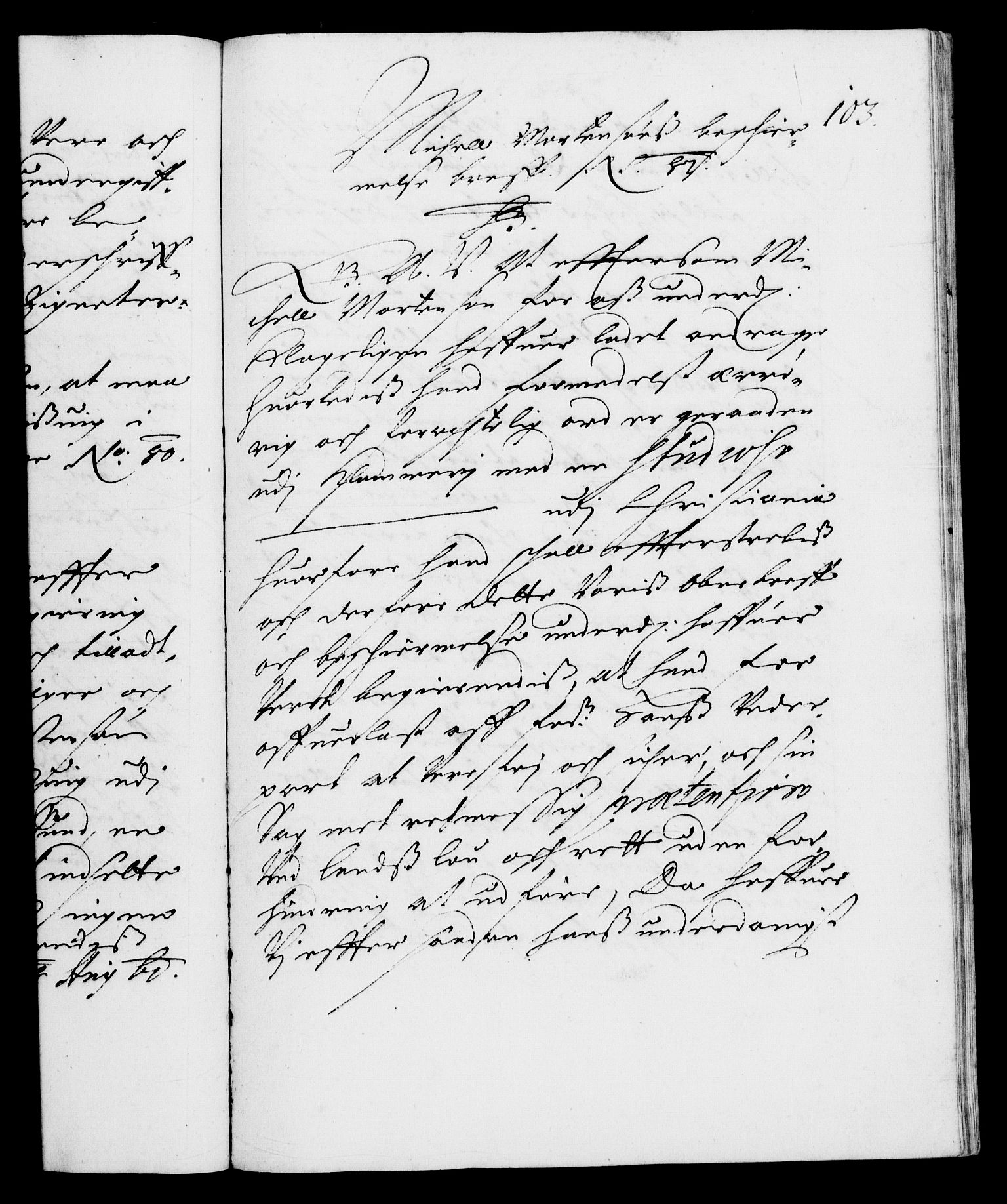 Danske Kanselli 1572-1799, AV/RA-EA-3023/F/Fc/Fca/Fcaa/L0010: Norske registre (mikrofilm), 1660-1670, p. 103a