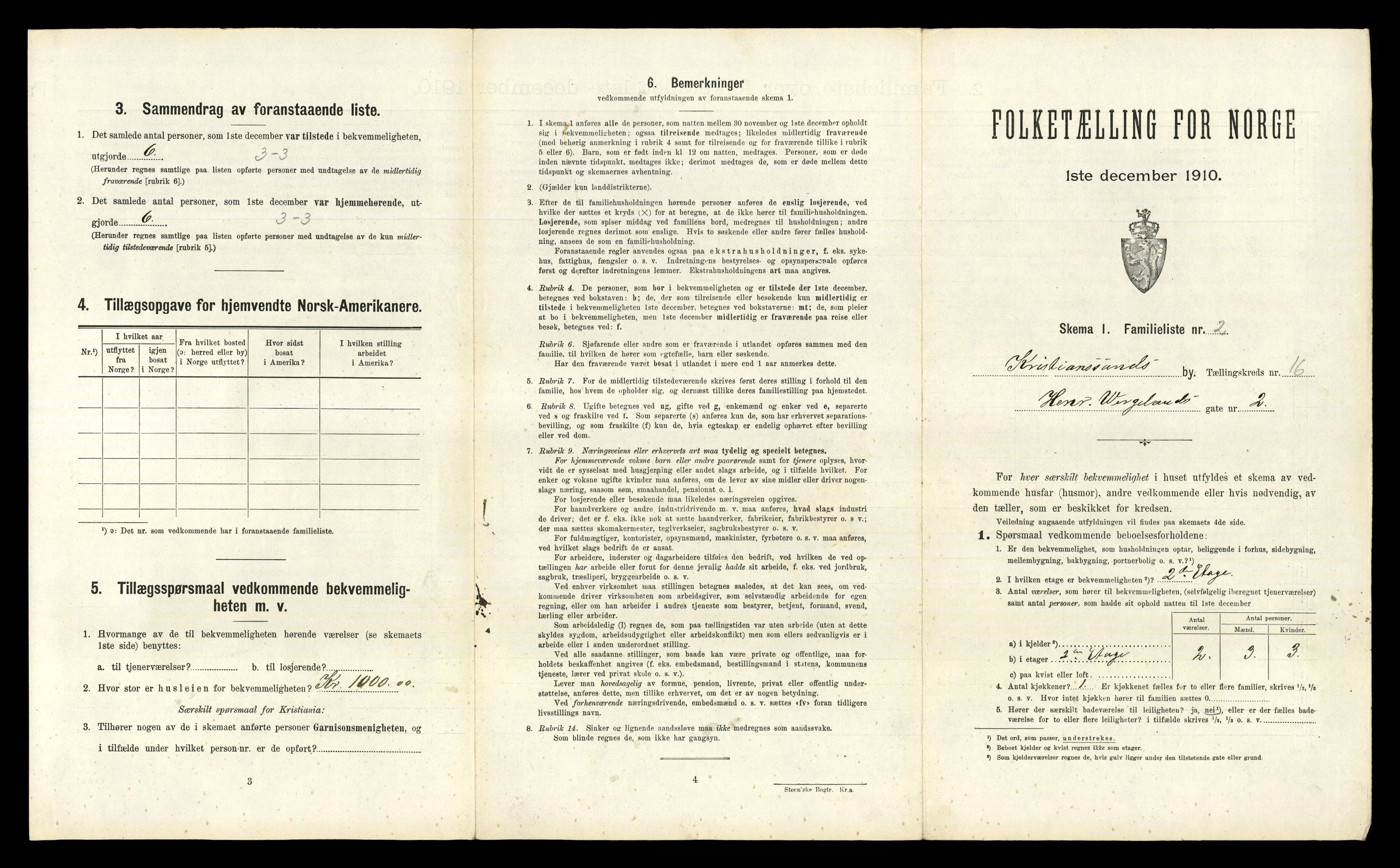 RA, 1910 census for Kristiansand, 1910, p. 3858