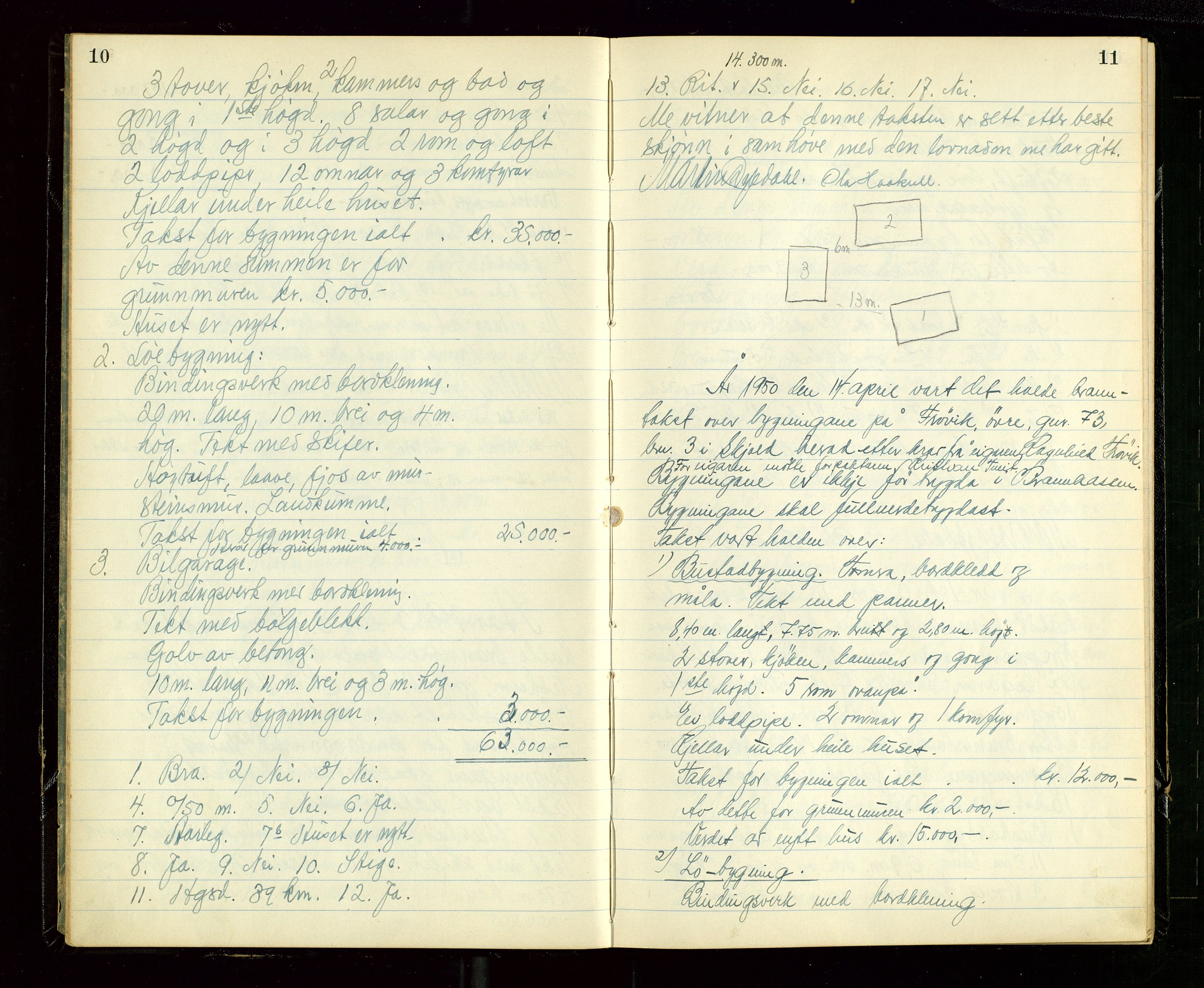 Skjold lensmannskontor, AV/SAST-A-100182/Goa/L0003: "Branntakstprotokoll for Skjold lensmannsdistrikt", 1949-1953, p. 10-11