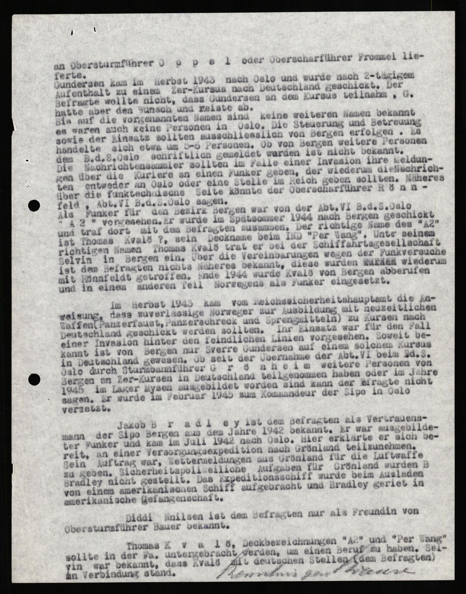 Forsvaret, Forsvarets overkommando II, AV/RA-RAFA-3915/D/Db/L0018: CI Questionaires. Tyske okkupasjonsstyrker i Norge. Tyskere., 1945-1946, p. 93