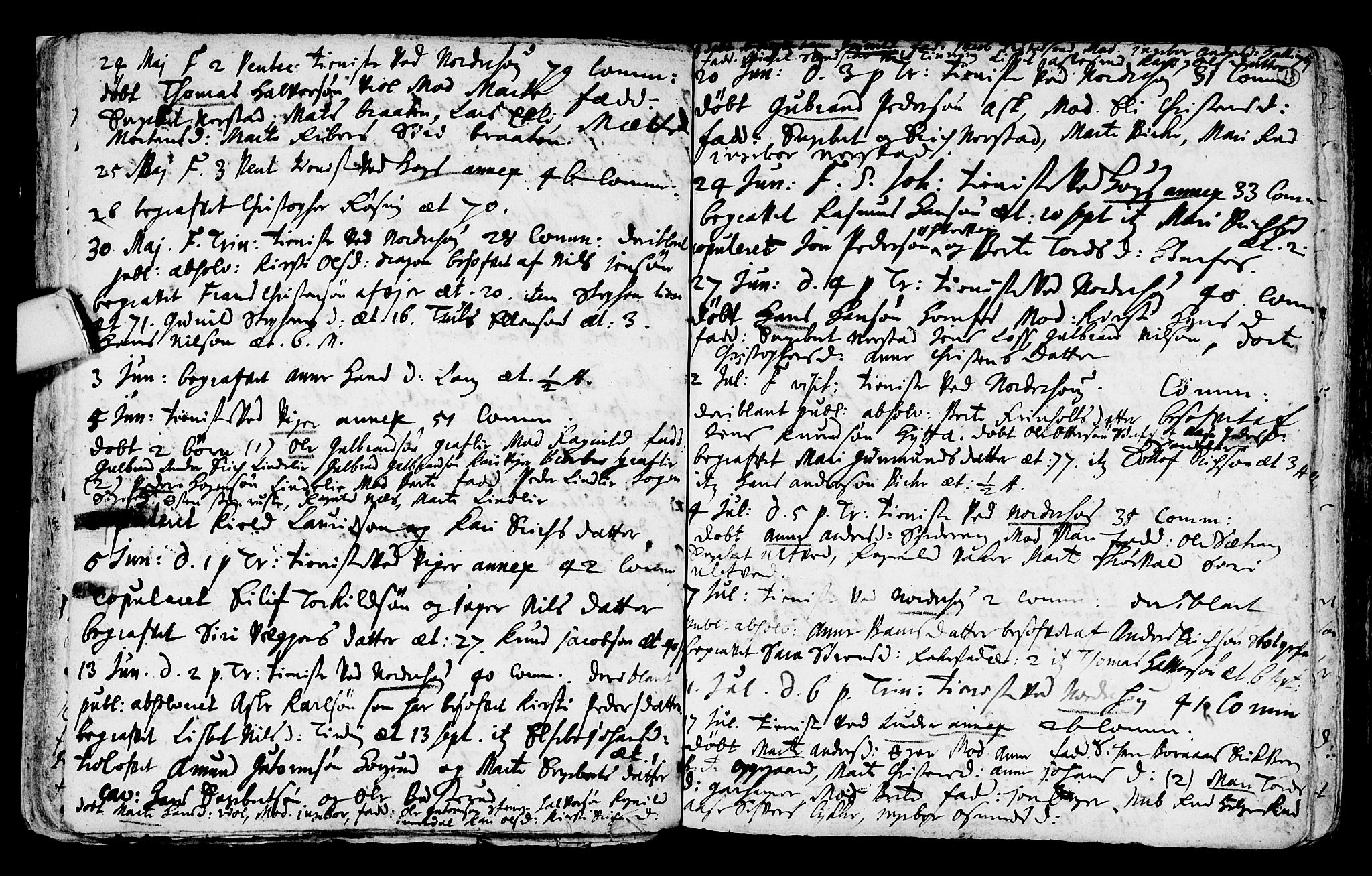 Norderhov kirkebøker, AV/SAKO-A-237/F/Fa/L0001: Parish register (official) no. 1, 1704-1716, p. 18