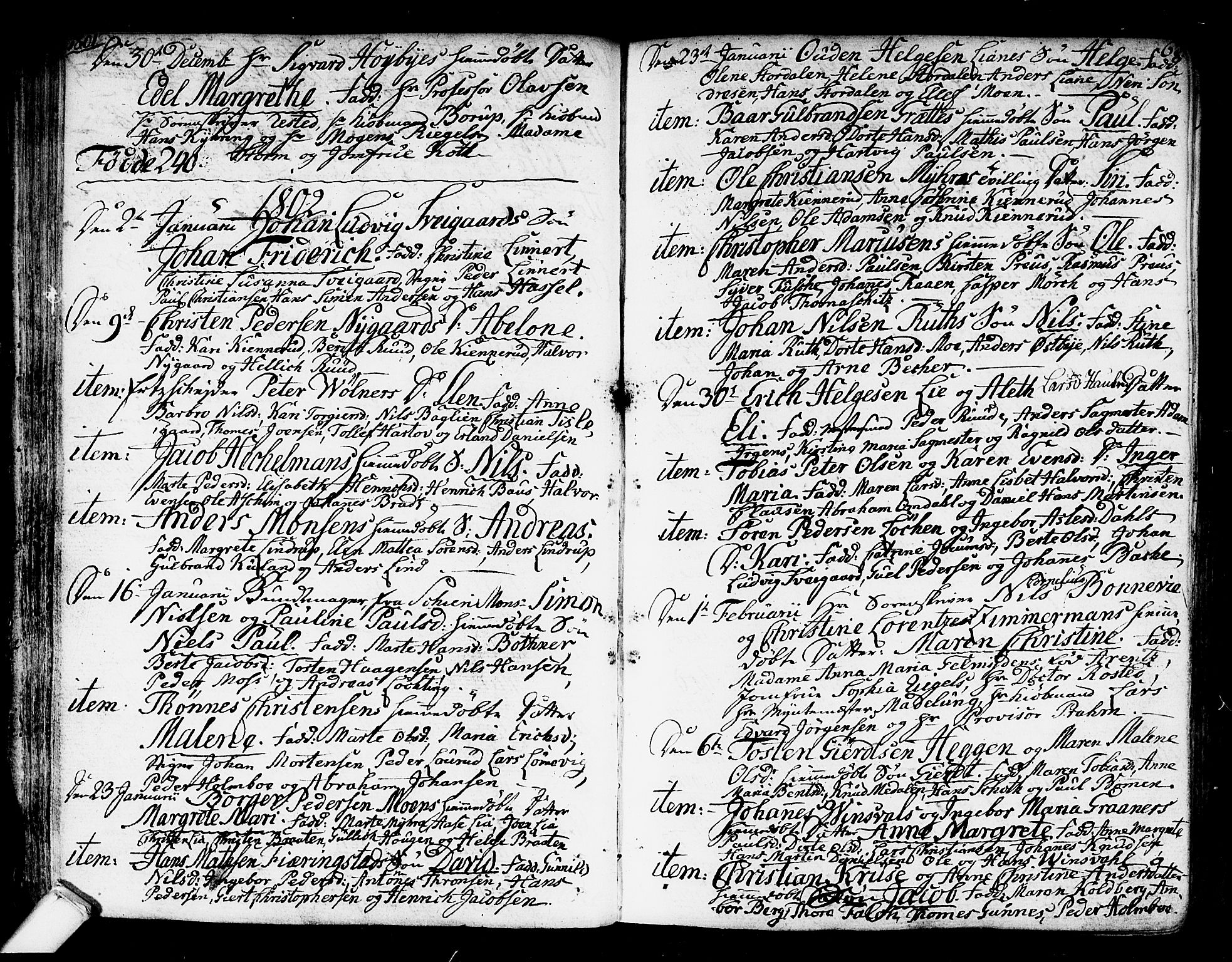 Kongsberg kirkebøker, SAKO/A-22/F/Fa/L0007: Parish register (official) no. I 7, 1795-1816, p. 62