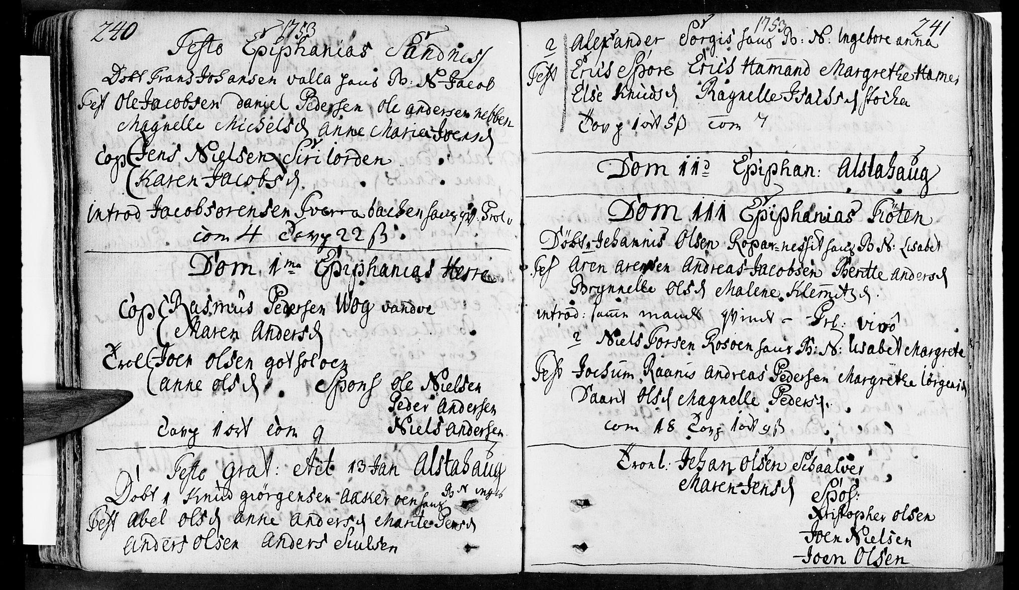 Ministerialprotokoller, klokkerbøker og fødselsregistre - Nordland, AV/SAT-A-1459/830/L0434: Parish register (official) no. 830A03, 1737-1767, p. 240-241