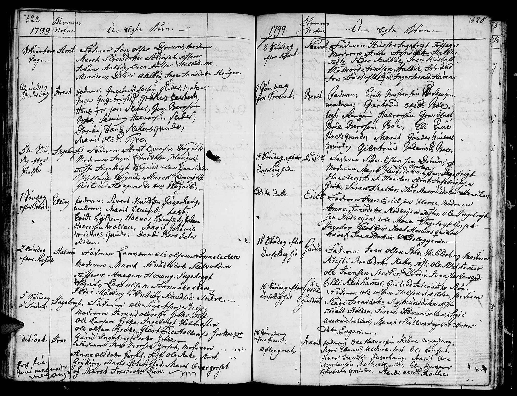 Ministerialprotokoller, klokkerbøker og fødselsregistre - Sør-Trøndelag, SAT/A-1456/678/L0893: Parish register (official) no. 678A03, 1792-1805, p. 524-525