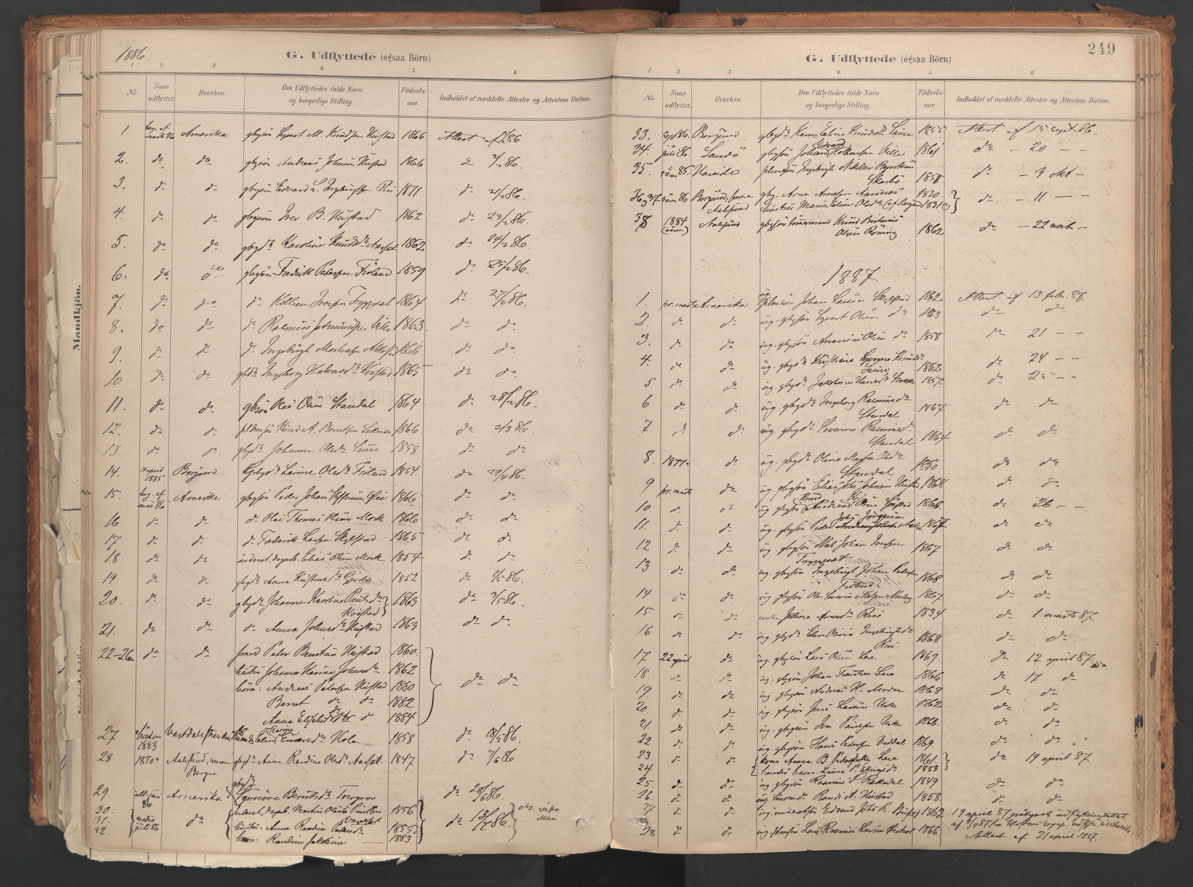 Ministerialprotokoller, klokkerbøker og fødselsregistre - Møre og Romsdal, AV/SAT-A-1454/515/L0211: Parish register (official) no. 515A07, 1886-1910, p. 249