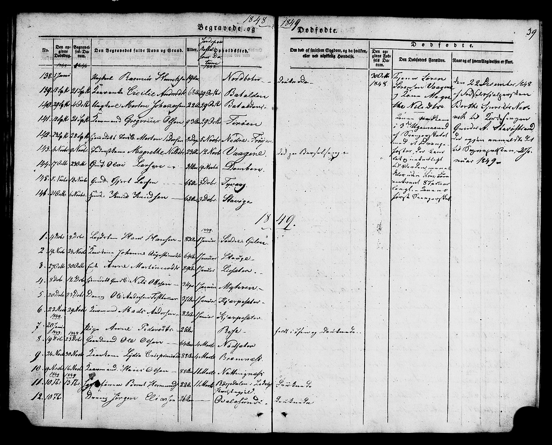 Kinn sokneprestembete, SAB/A-80801/H/Haa/Haaa/L0011: Parish register (official) no. A 11, 1841-1855, p. 39