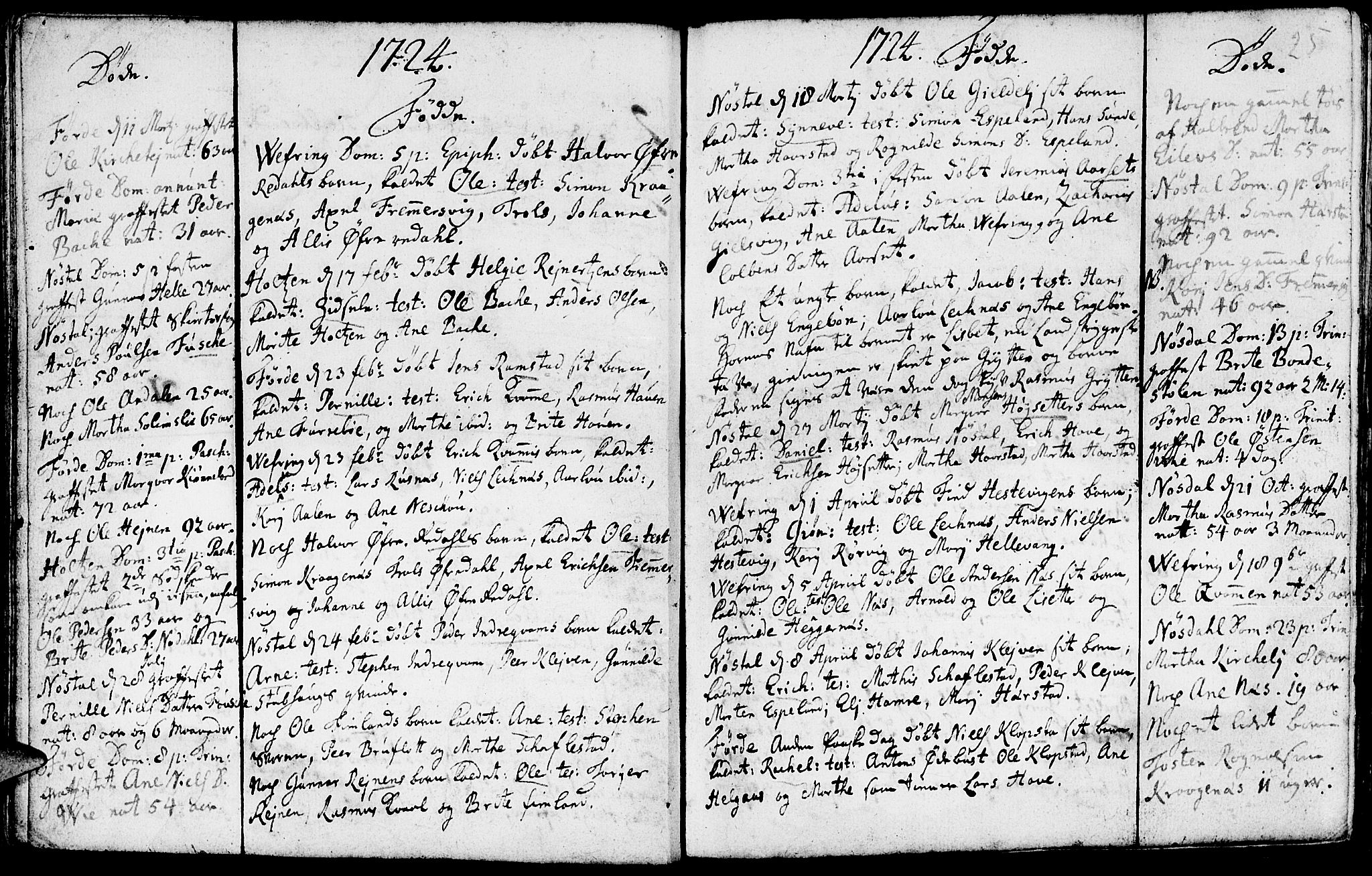 Førde sokneprestembete, AV/SAB-A-79901/H/Haa/Haaa/L0001: Parish register (official) no. A 1, 1720-1727, p. 25