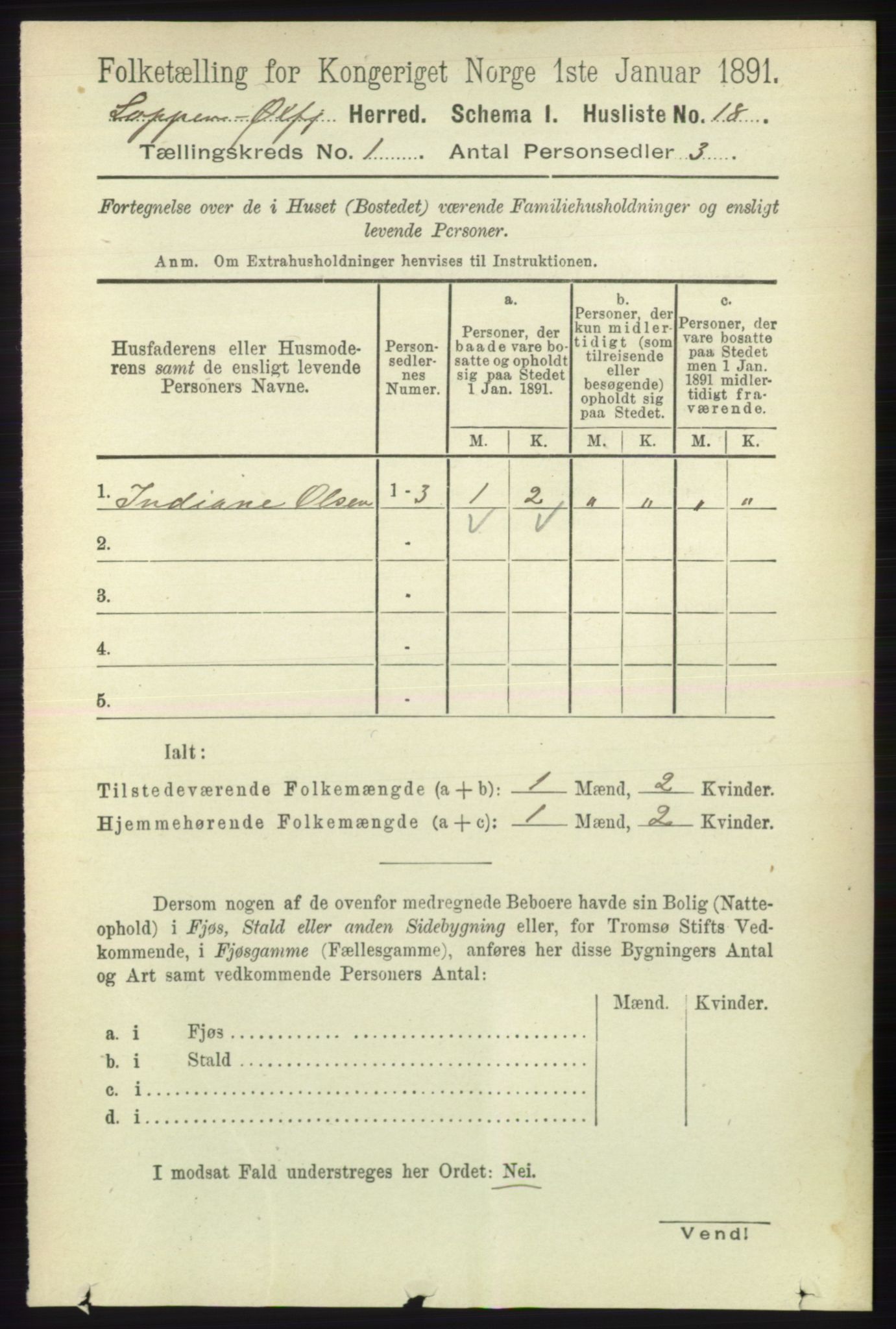 RA, 1891 census for 2014 Loppa, 1891, p. 34