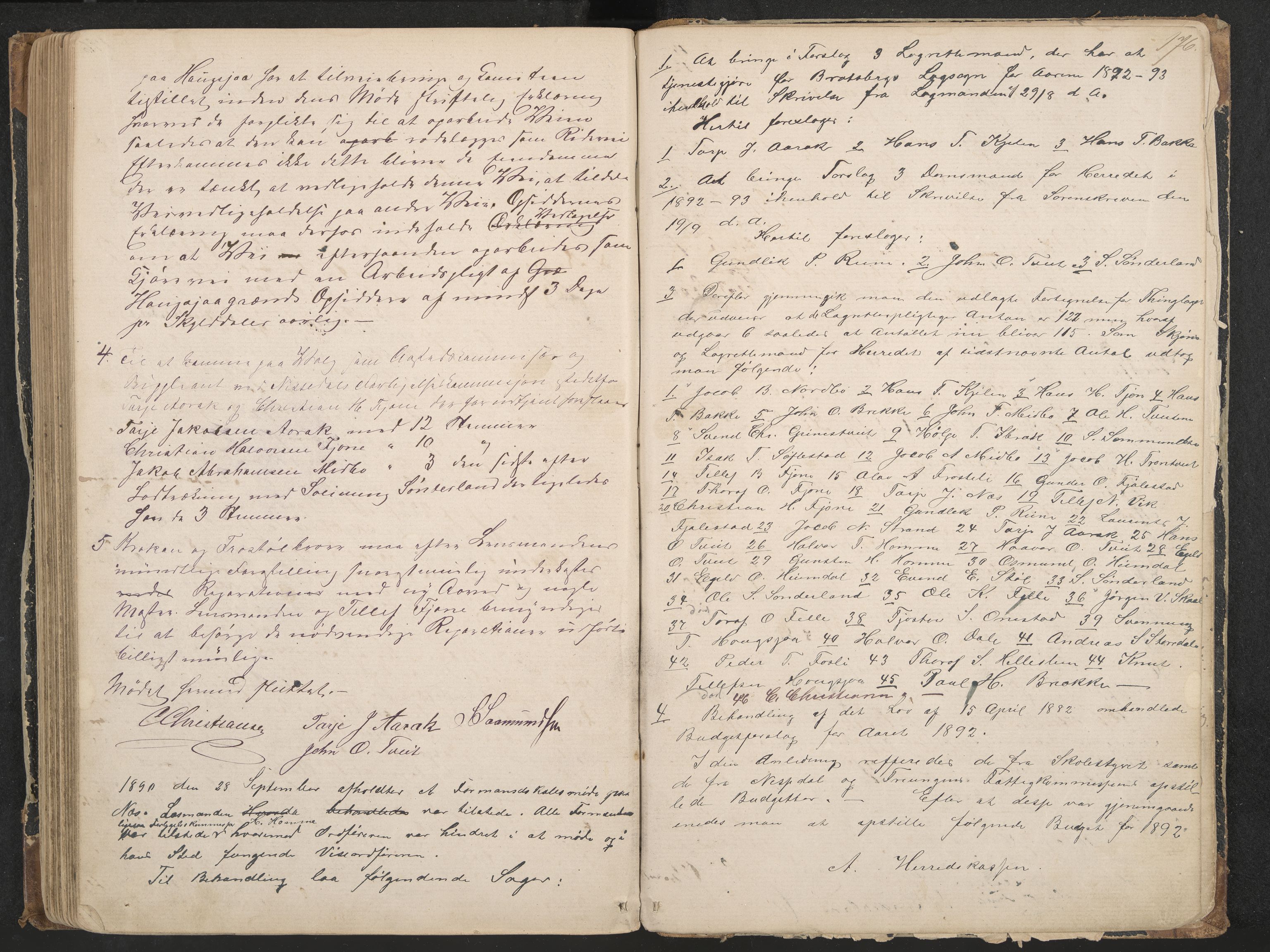 Nissedal formannskap og sentraladministrasjon, IKAK/0830021-1/A/L0002: Møtebok, 1870-1892, p. 176