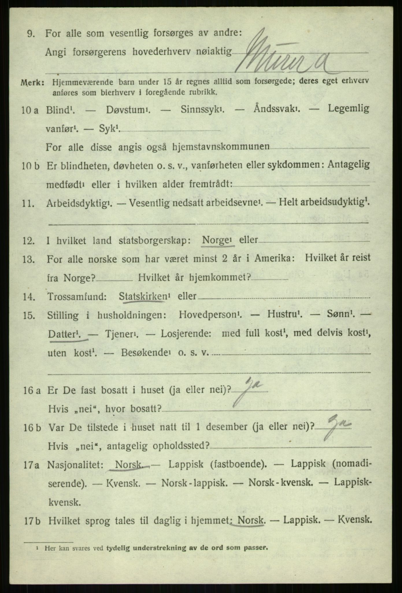 SATØ, 1920 census for Lenvik, 1920, p. 14111