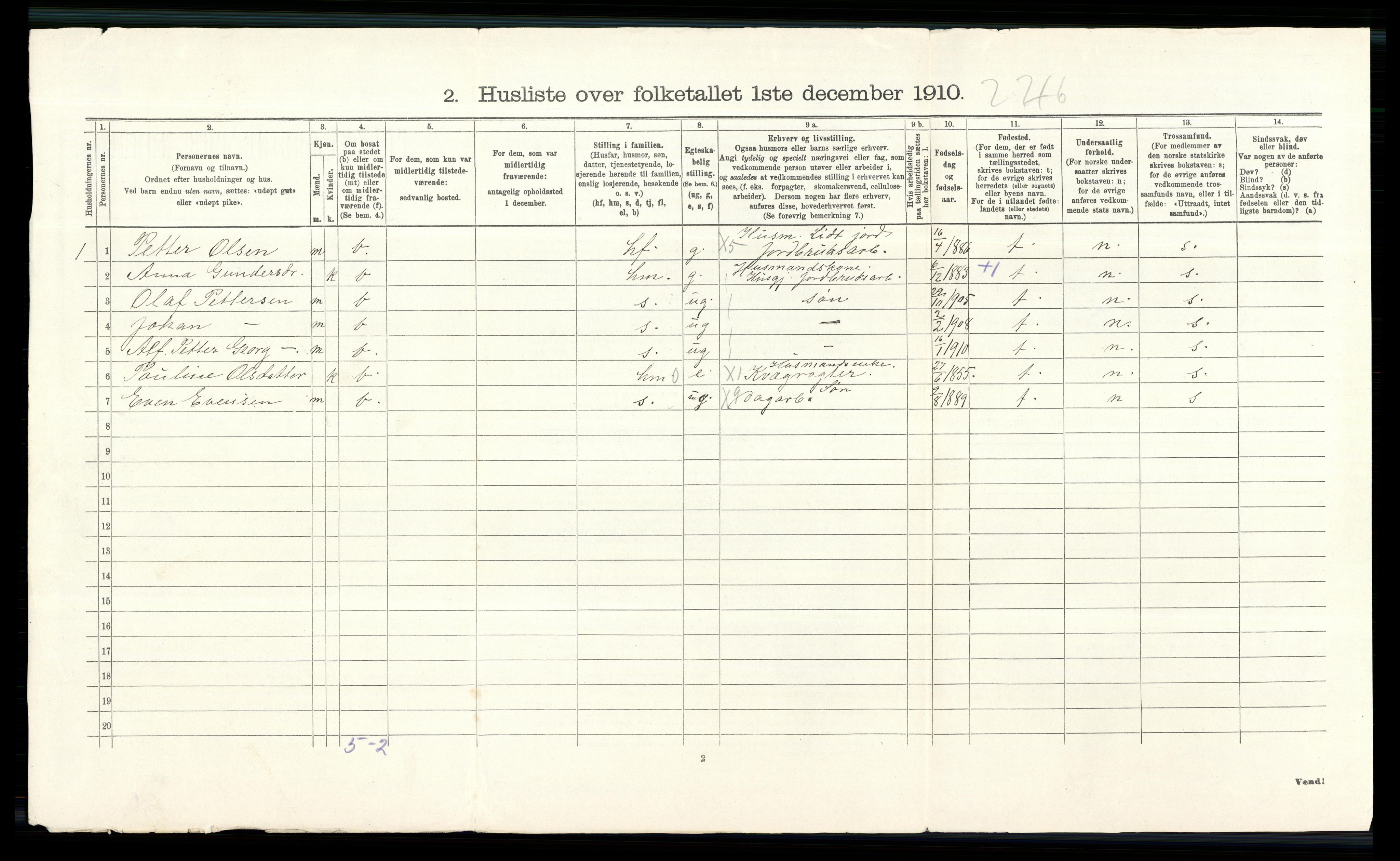 RA, 1910 census for Stange, 1910, p. 787