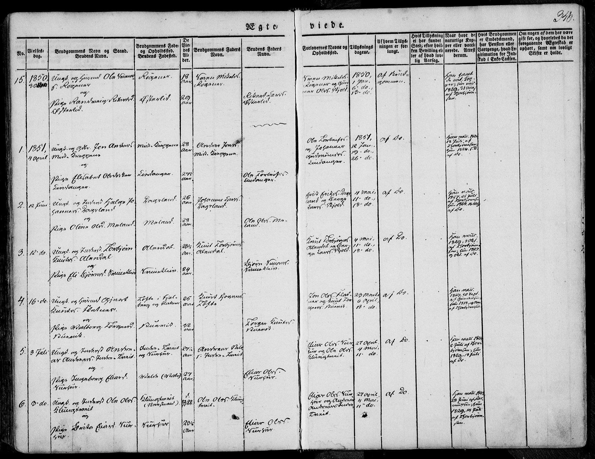 Skjold sokneprestkontor, SAST/A-101847/H/Ha/Haa/L0006: Parish register (official) no. A 6.1, 1835-1858, p. 350