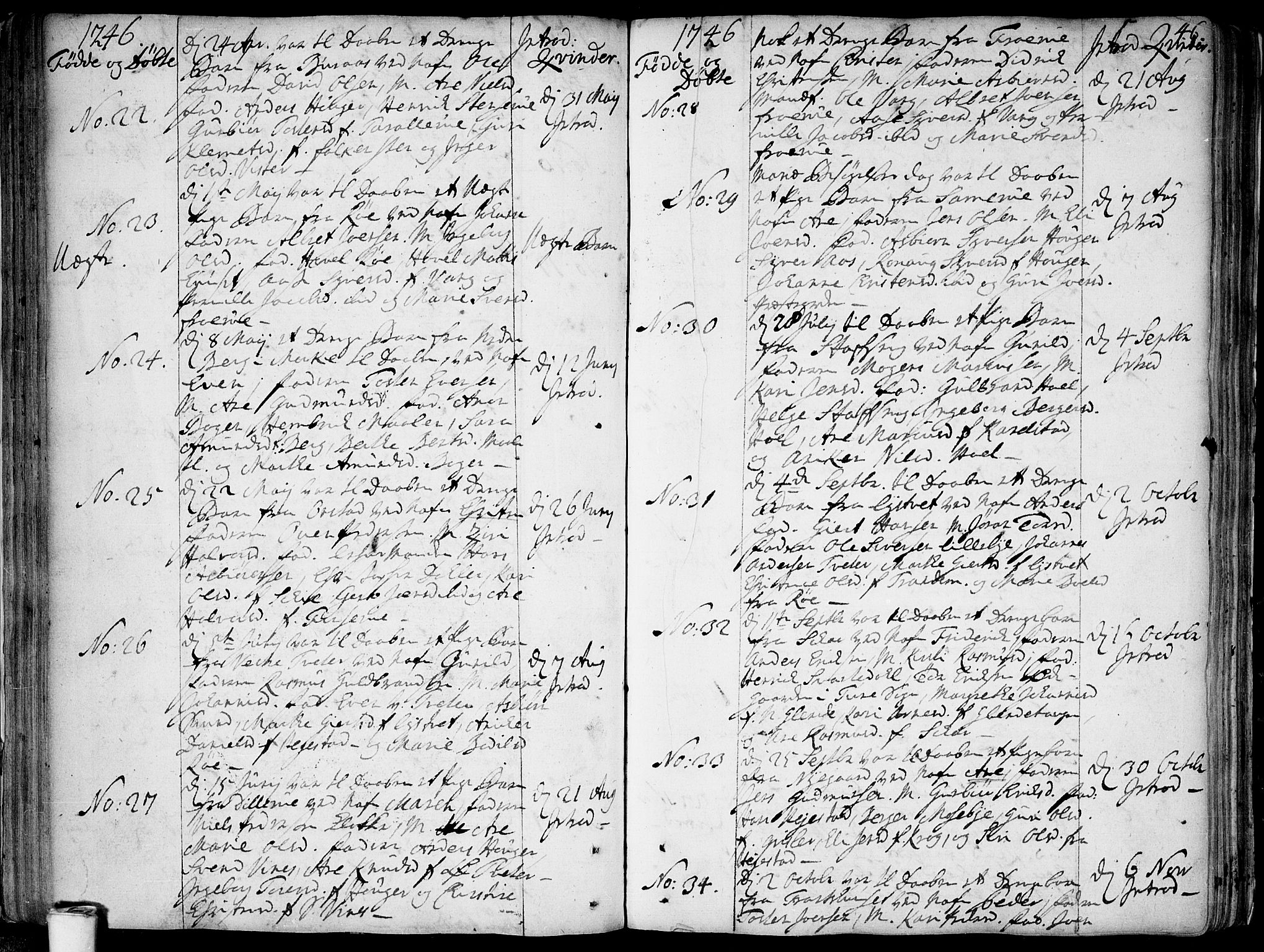 Skiptvet prestekontor Kirkebøker, SAO/A-20009/F/Fa/L0002: Parish register (official) no. 2, 1734-1759, p. 46