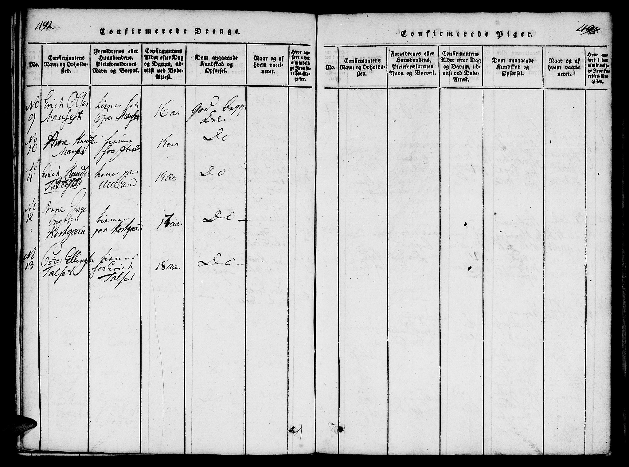Ministerialprotokoller, klokkerbøker og fødselsregistre - Møre og Romsdal, SAT/A-1454/558/L0688: Parish register (official) no. 558A02, 1818-1843, p. 492-493