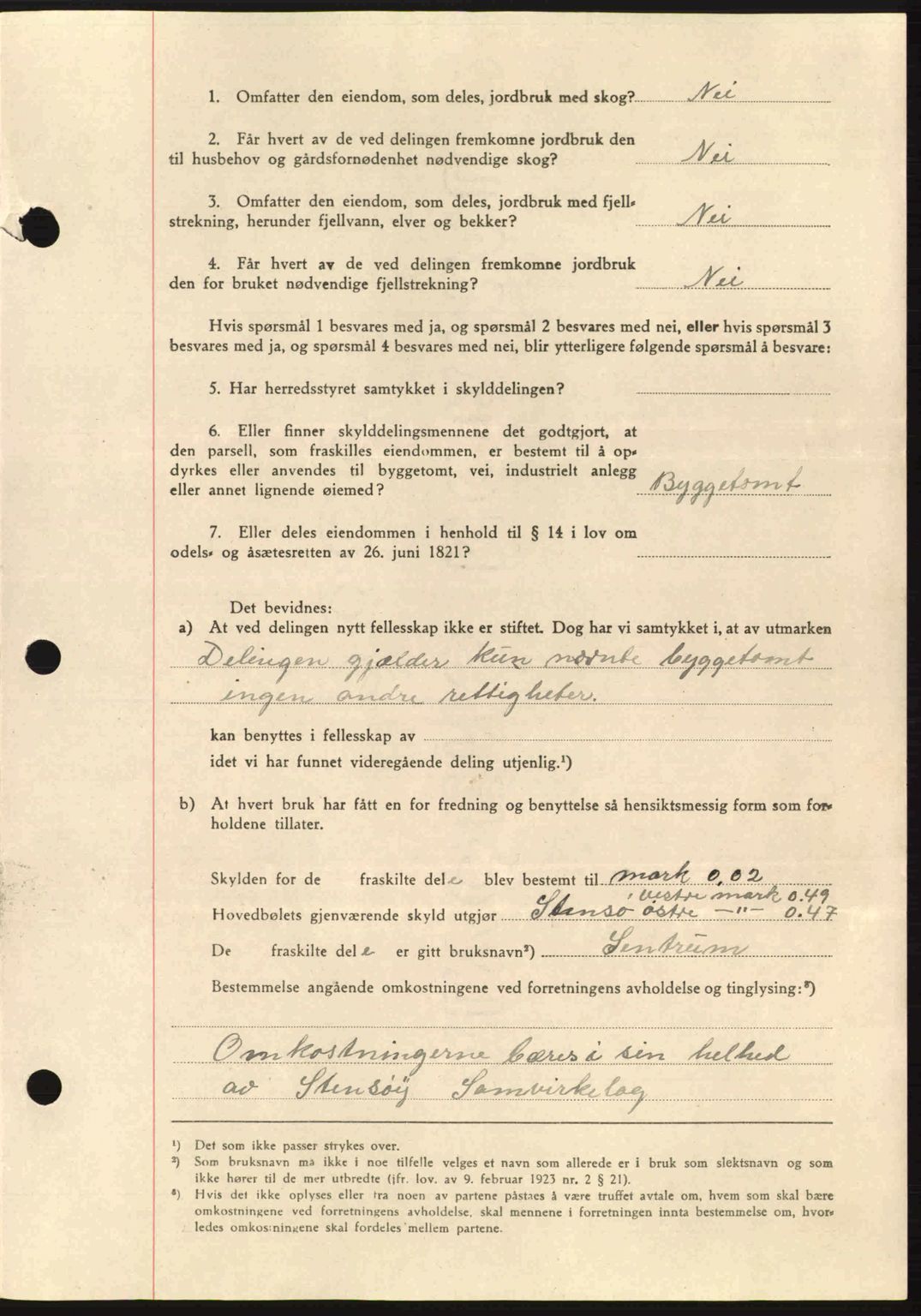 Nordmøre sorenskriveri, AV/SAT-A-4132/1/2/2Ca: Mortgage book no. A98, 1944-1944, Diary no: : 1853/1944