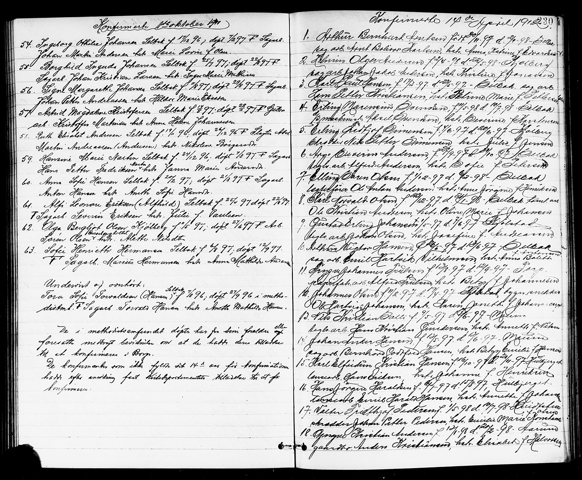 Borge prestekontor Kirkebøker, SAO/A-10903/G/Ga/L0002: Parish register (copy) no. I 2, 1875-1923, p. 230