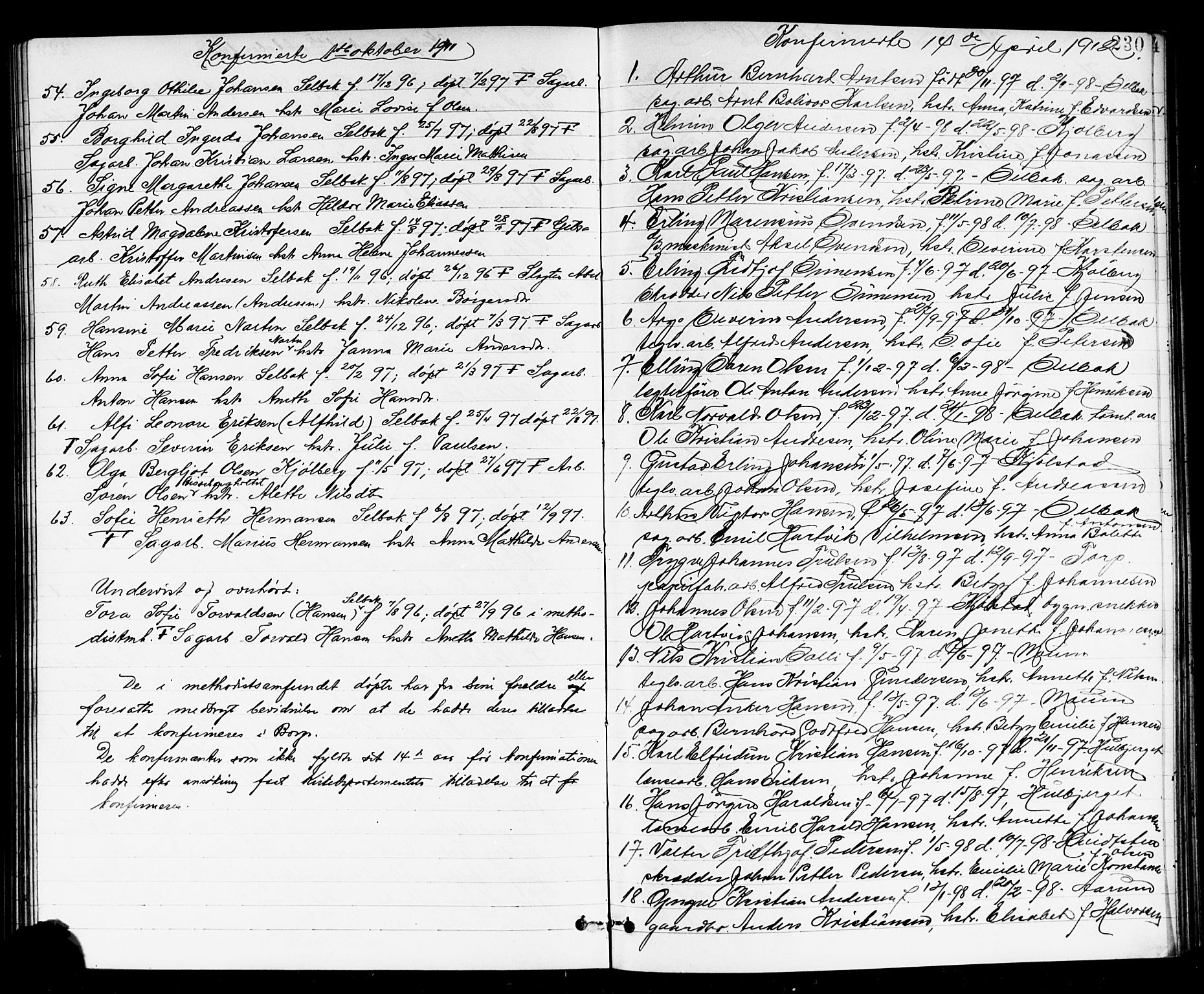 Borge prestekontor Kirkebøker, AV/SAO-A-10903/G/Ga/L0002: Parish register (copy) no. I 2, 1875-1923, p. 230