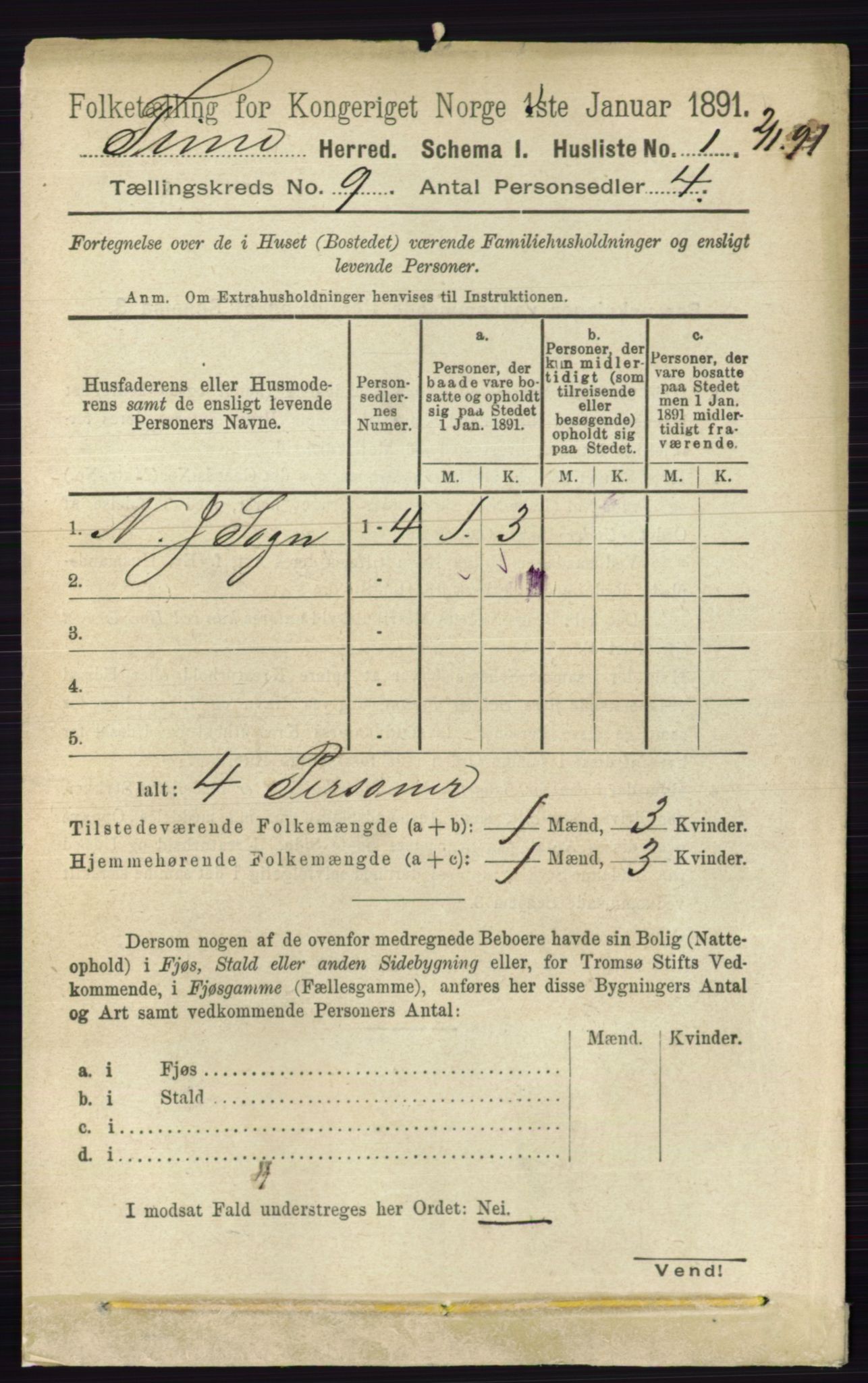 RA, 1891 census for 0130 Tune, 1891, p. 6142