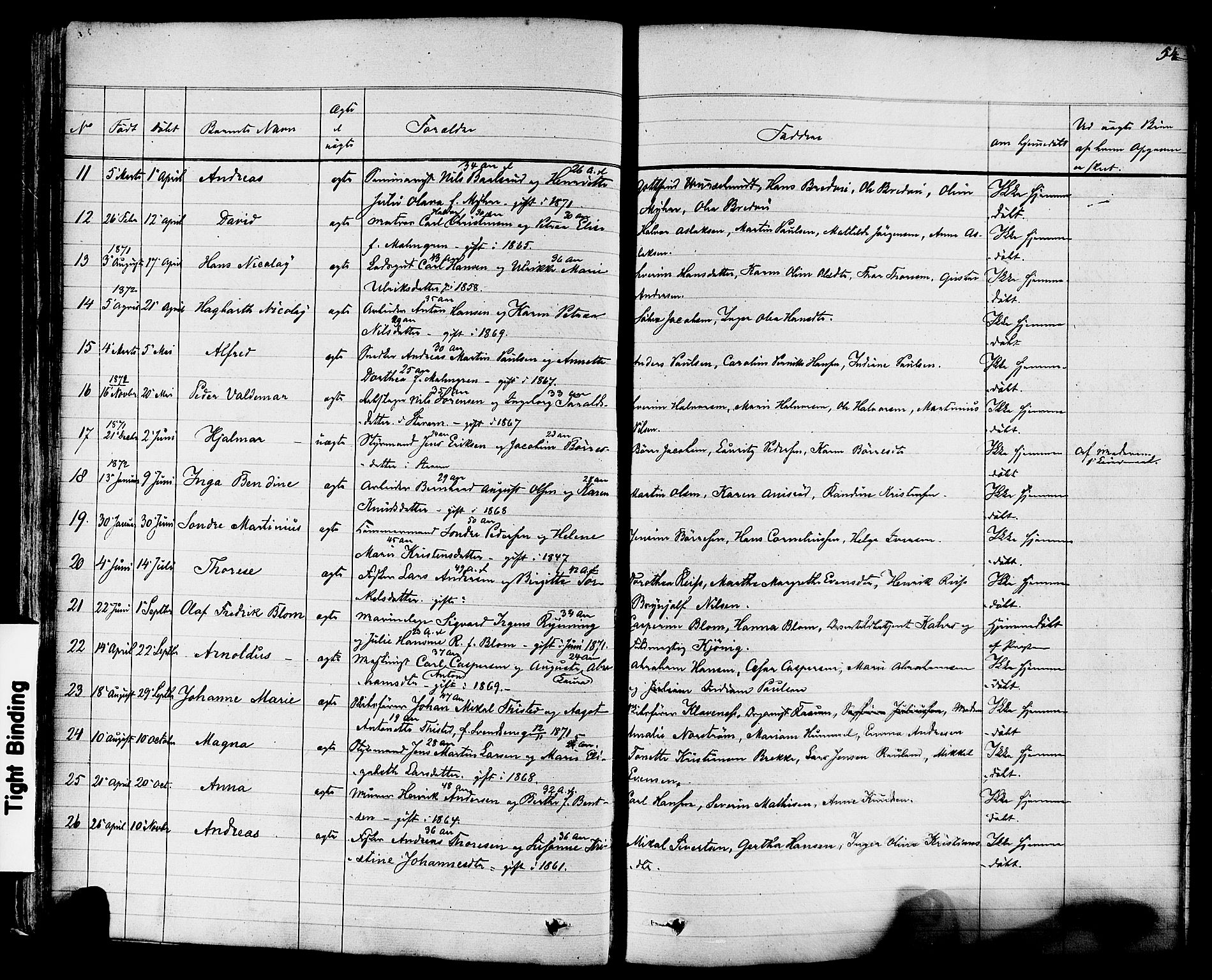 Stavern kirkebøker, AV/SAKO-A-318/F/Fa/L0007: Parish register (official) no. 7, 1840-1877, p. 54