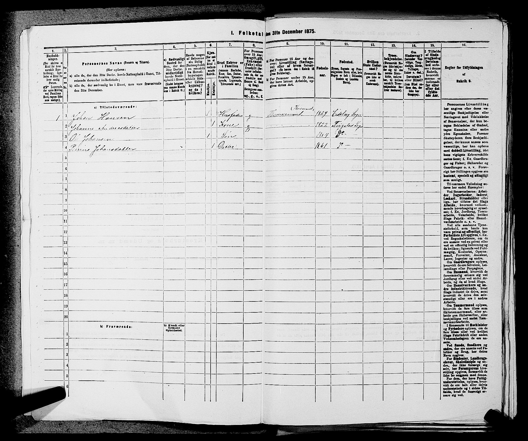 RA, 1875 census for 0125P Eidsberg, 1875, p. 417