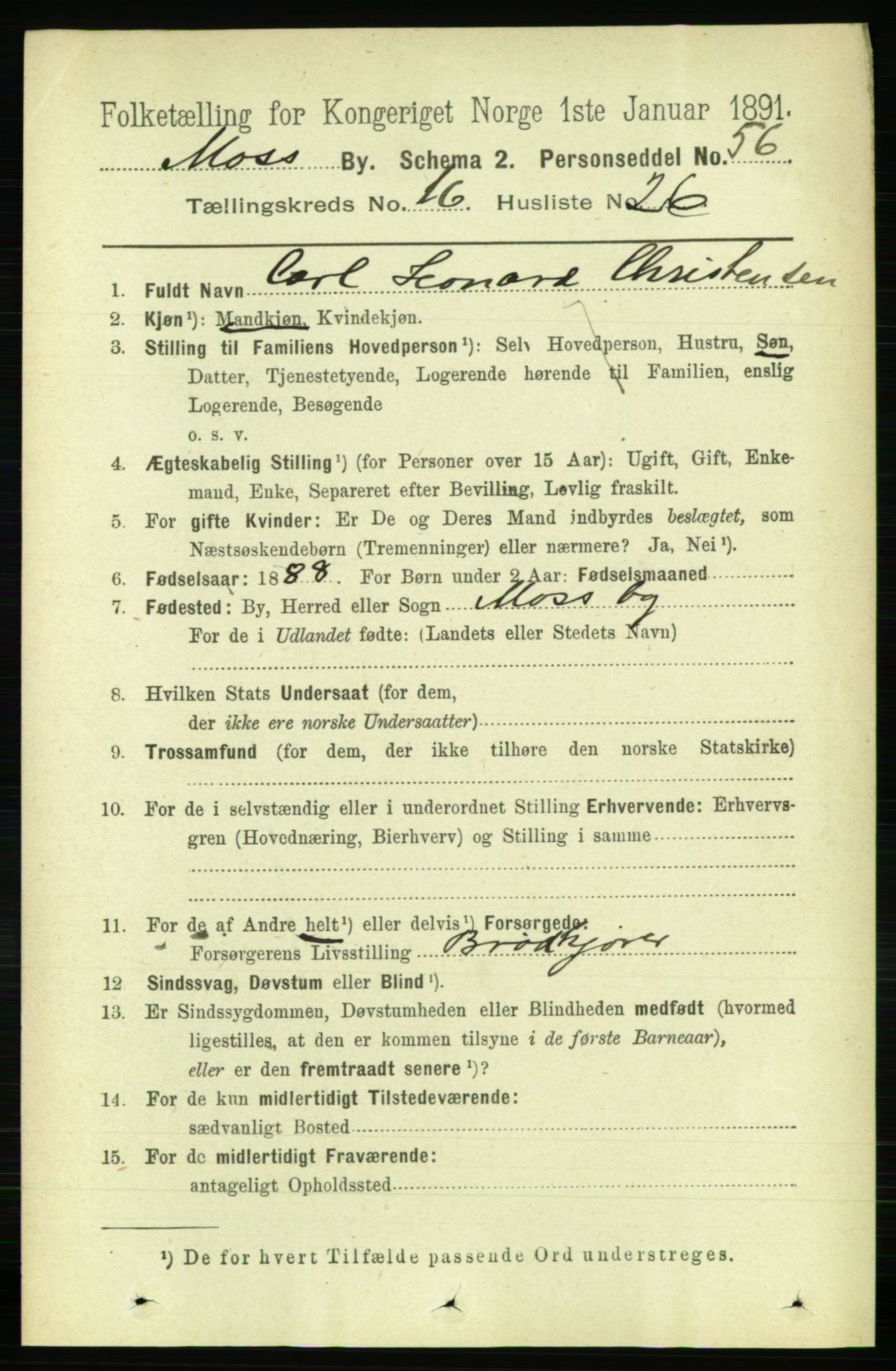 RA, 1891 census for 0104 Moss, 1891, p. 7821