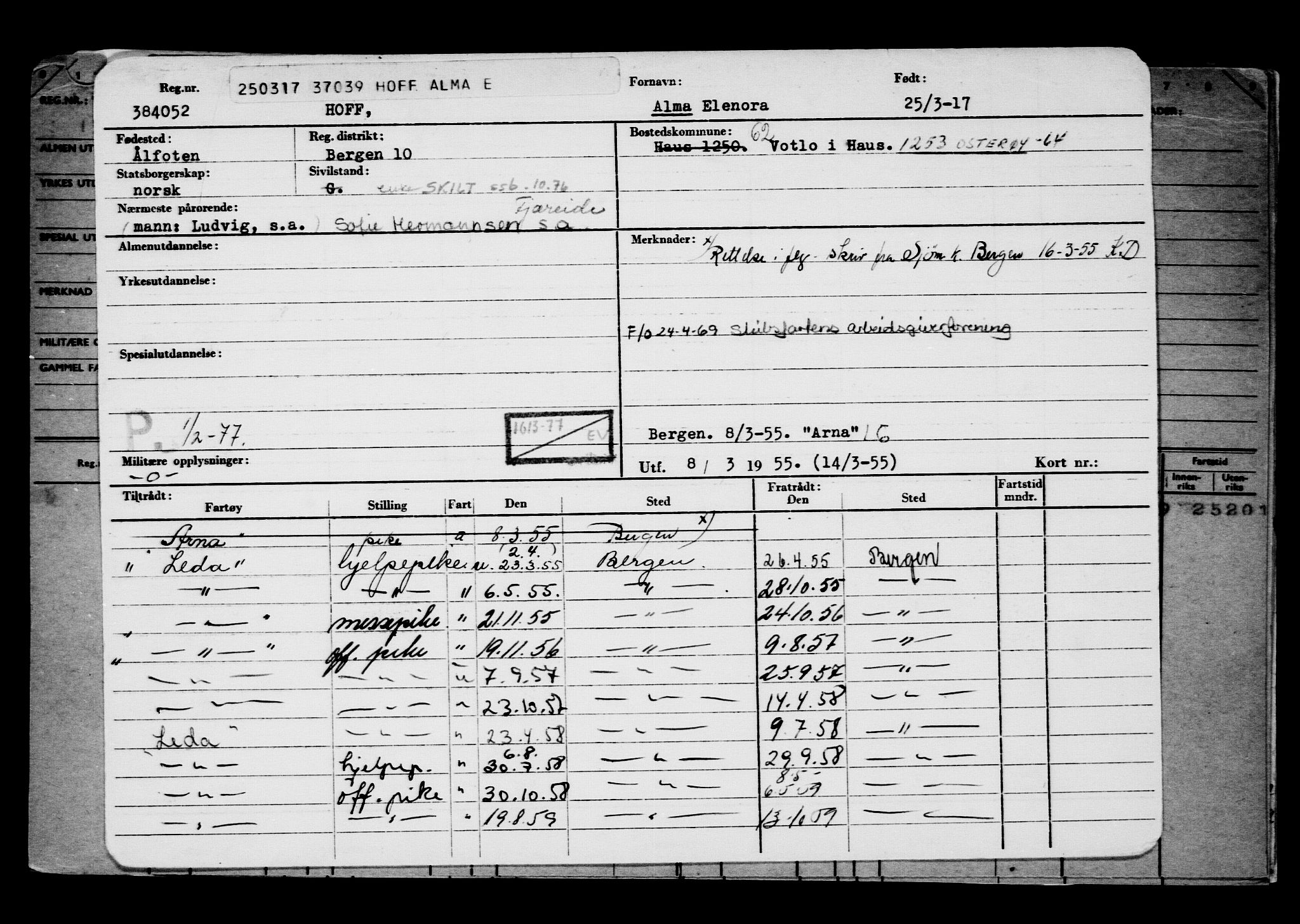 Direktoratet for sjømenn, AV/RA-S-3545/G/Gb/L0147: Hovedkort, 1917, p. 223