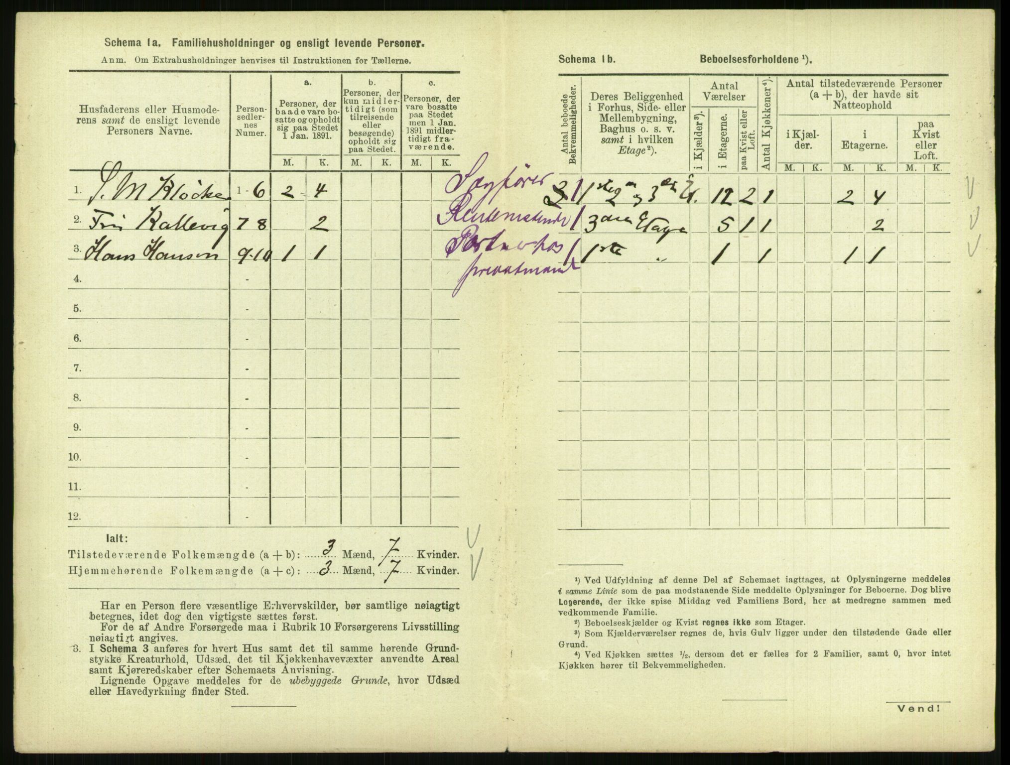 RA, 1891 census for 0903 Arendal, 1891, p. 73