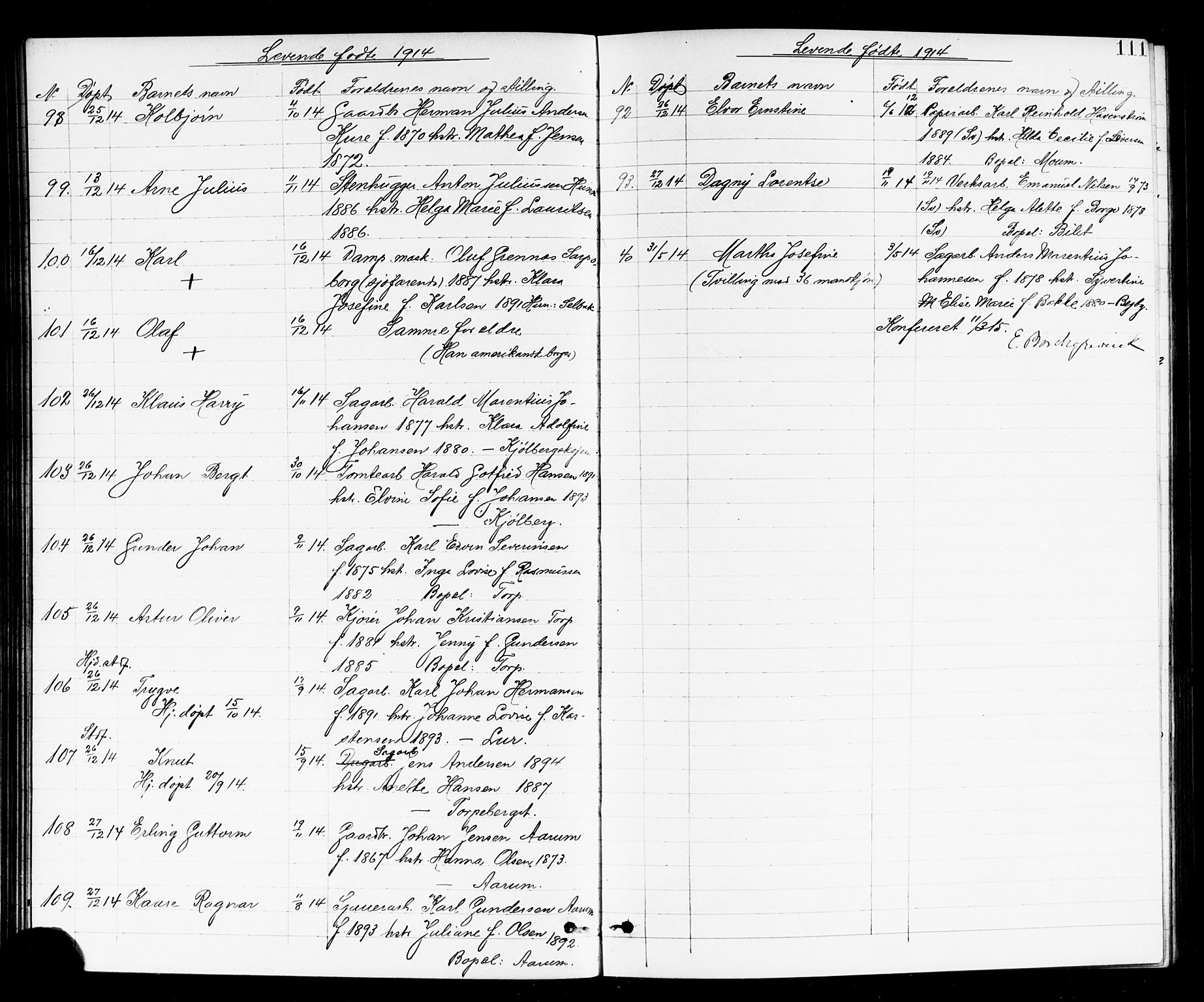 Borge prestekontor Kirkebøker, AV/SAO-A-10903/G/Ga/L0002: Parish register (copy) no. I 2, 1875-1923, p. 111