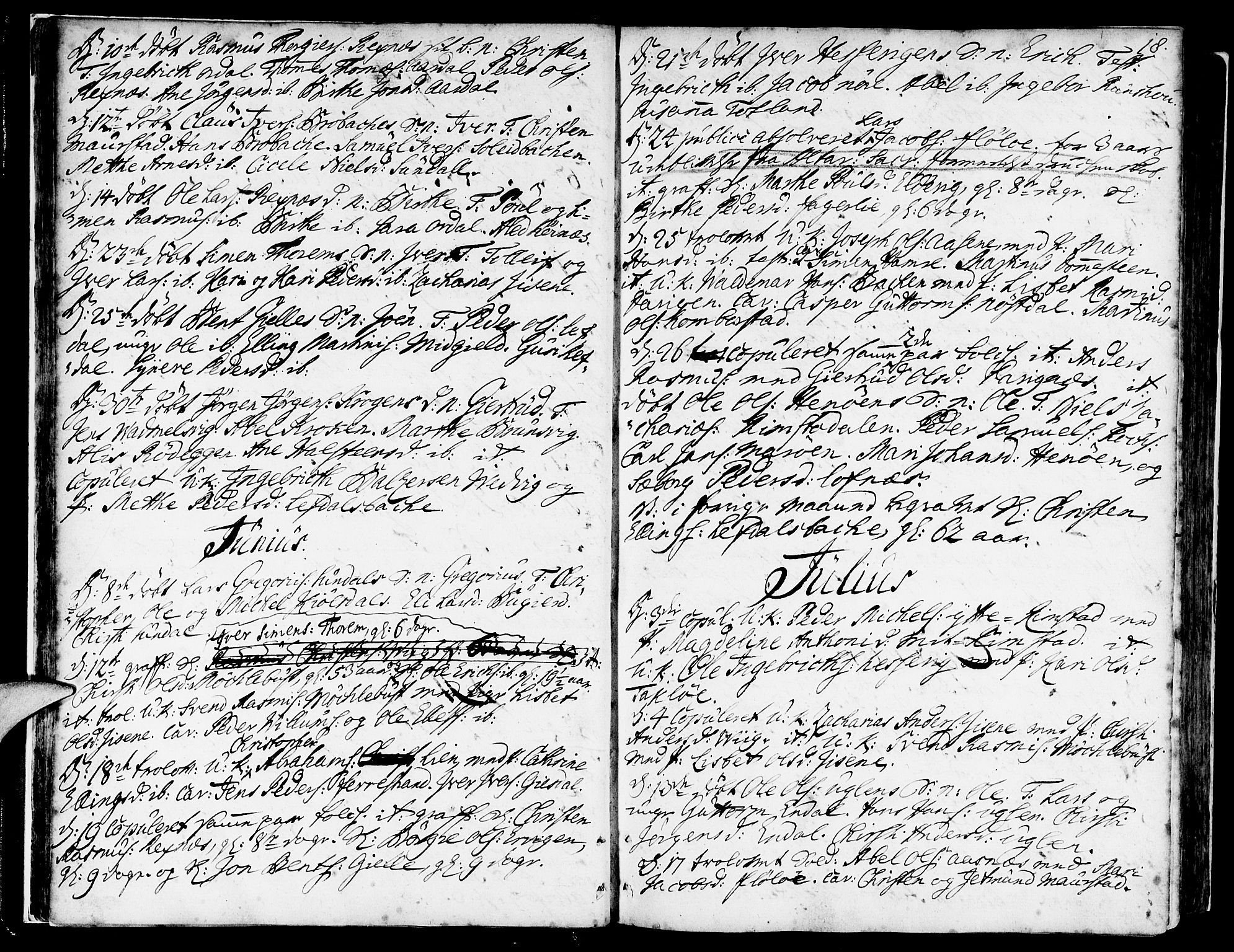 Davik sokneprestembete, AV/SAB-A-79701/H/Haa/Haaa/L0002: Parish register (official) no. A 2, 1742-1816, p. 18